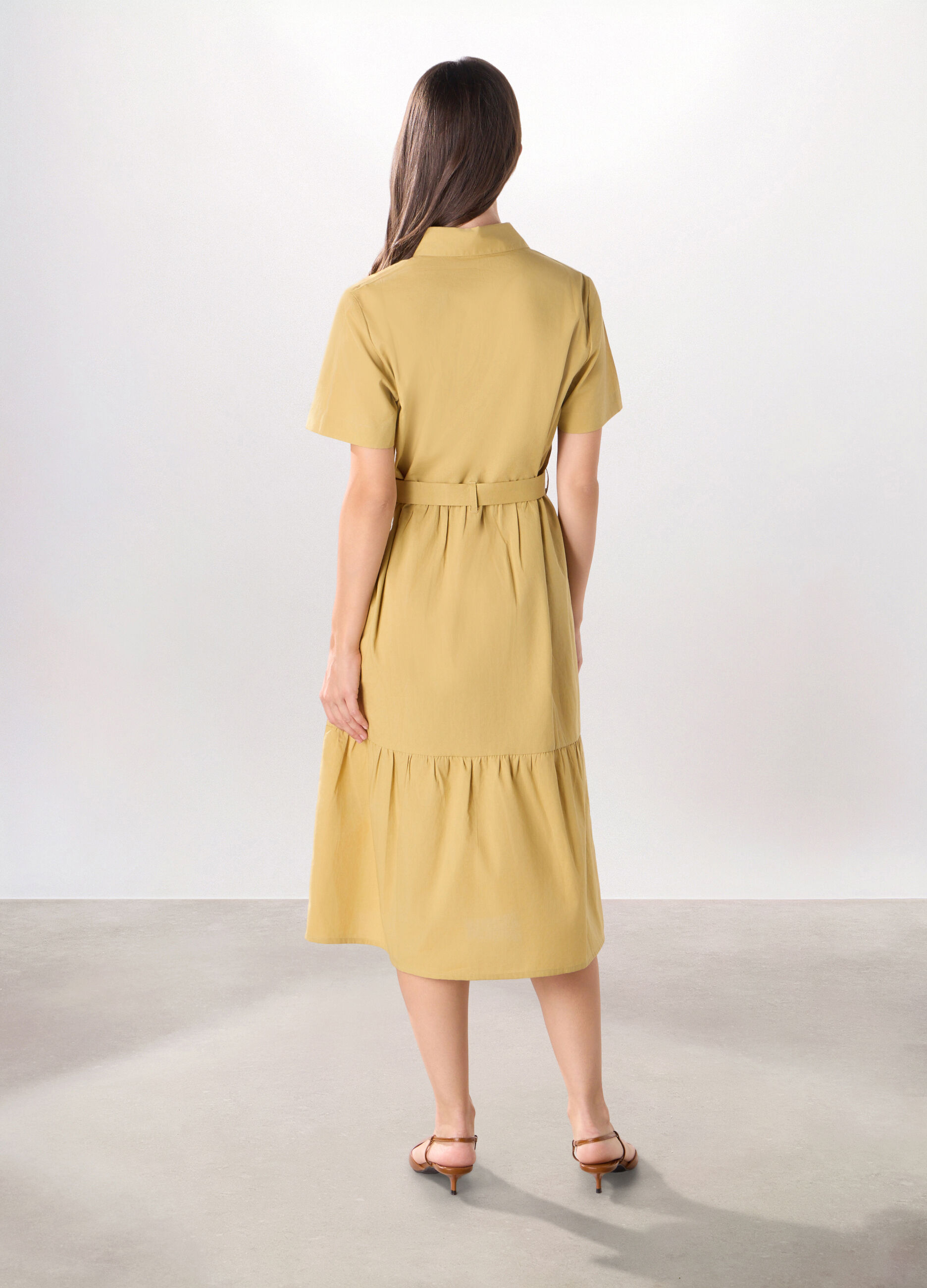 Abito lungo misto cotone donna_1