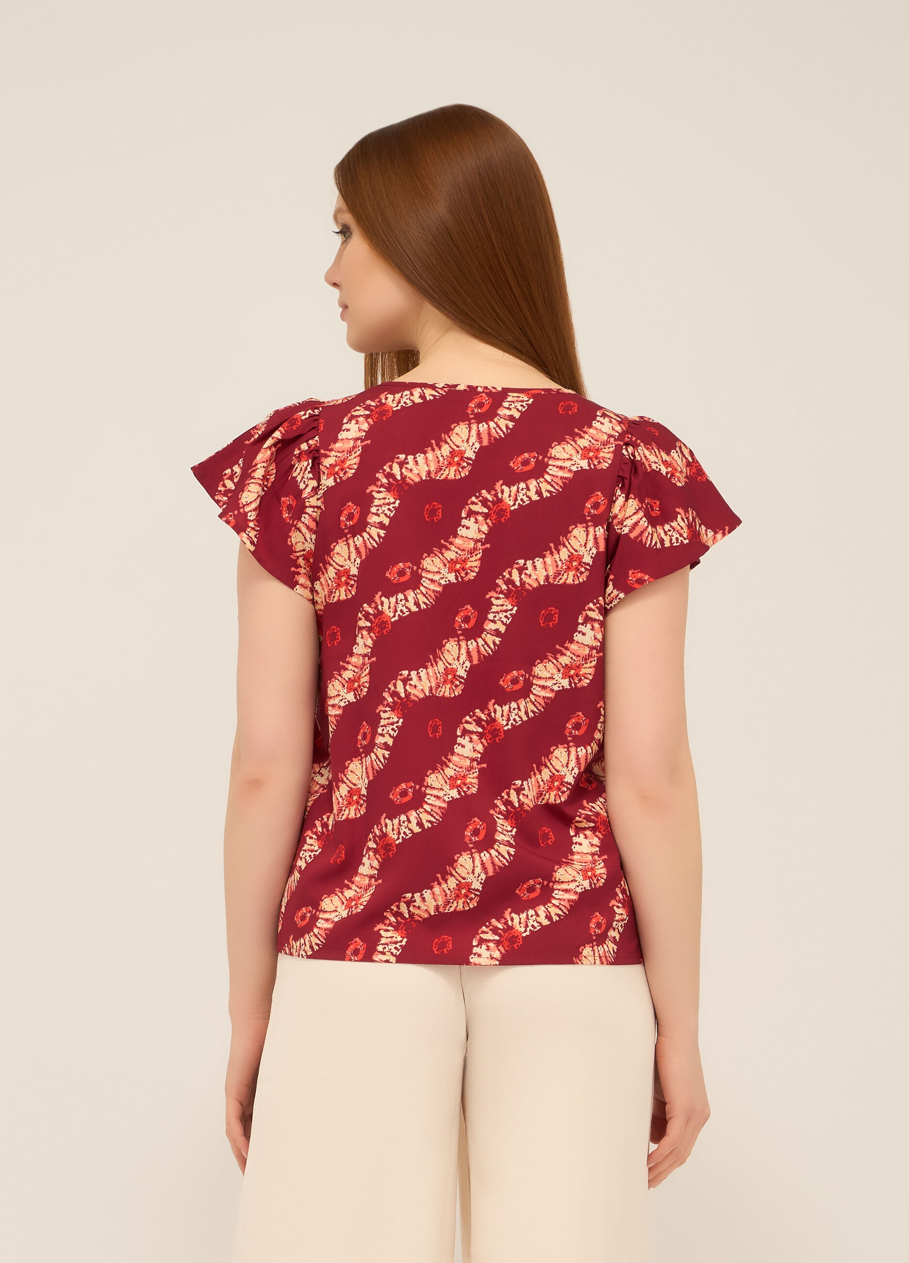 Blusa in american crepe donna_1