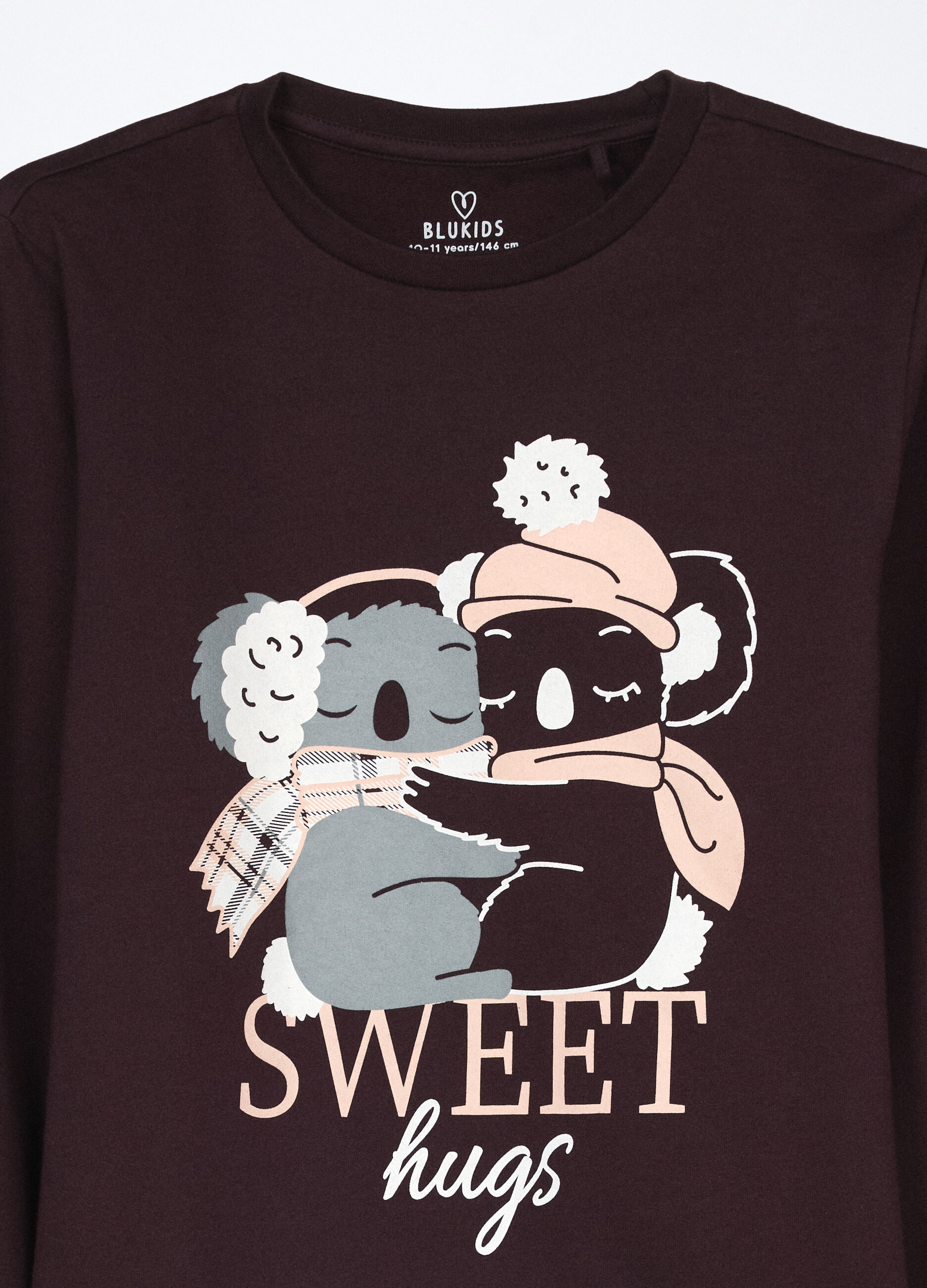 Set pigiama lungo in puro cotone fleece ragazza_2