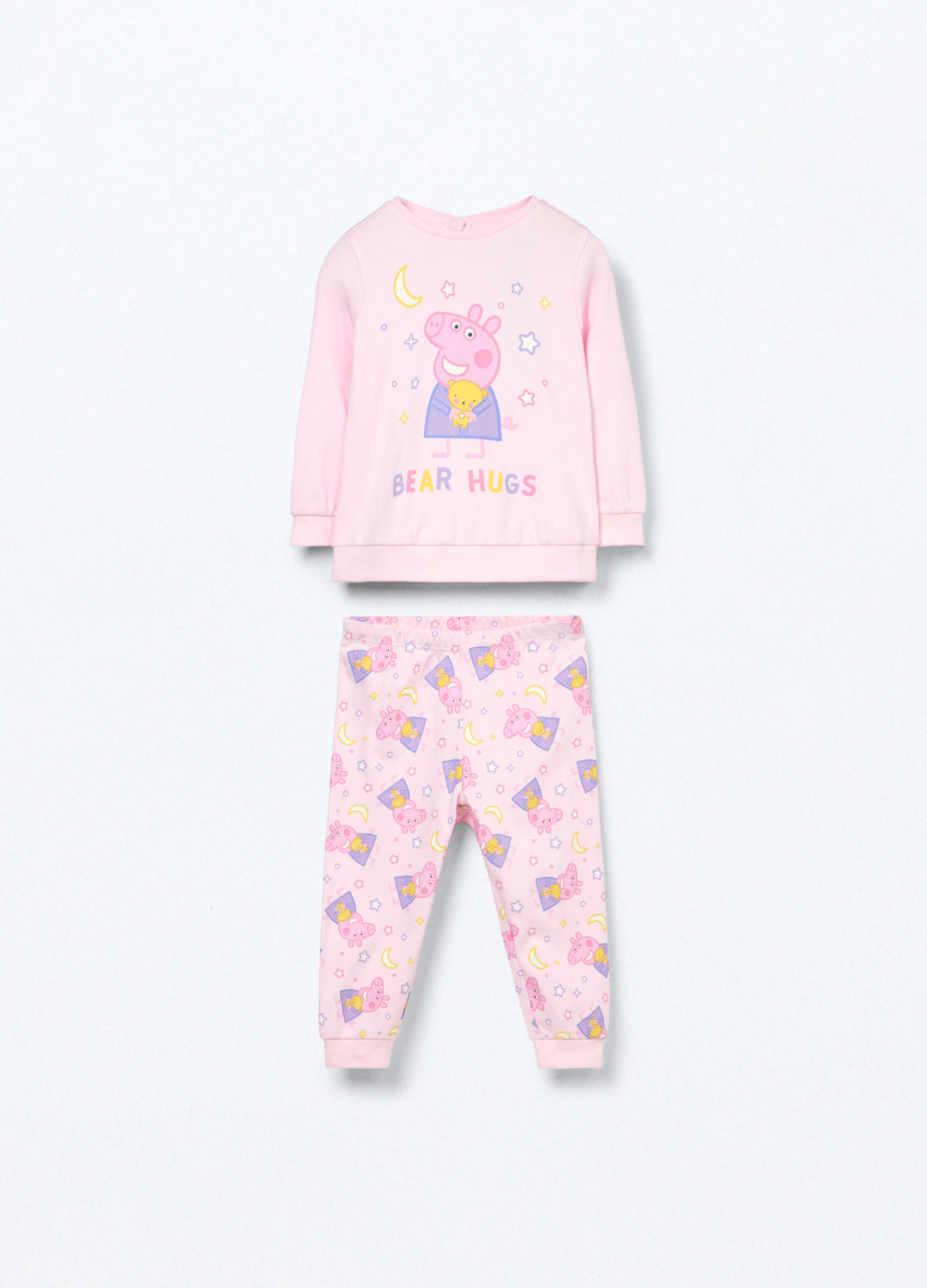 Set pigiama lungo in interlock di puro cotone neonata_0