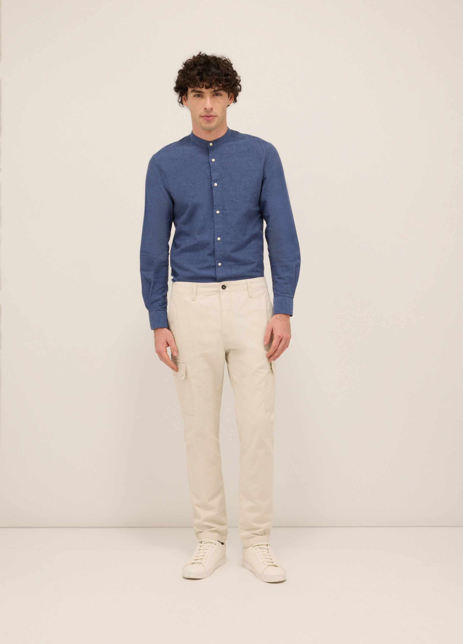 Pantalone cargo in twill di cotone uomo_0