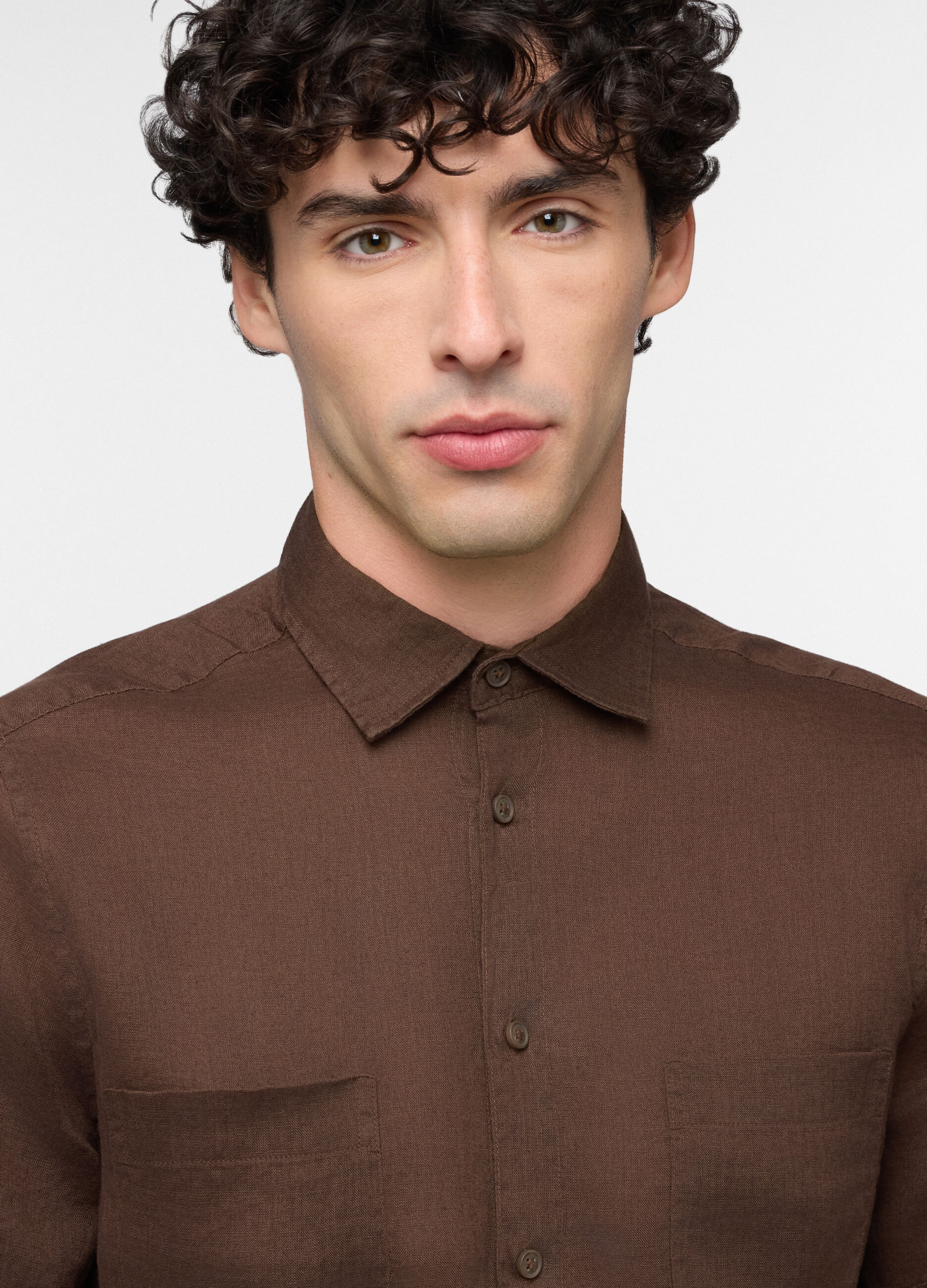 Camicia manica corta in lino uomo_2