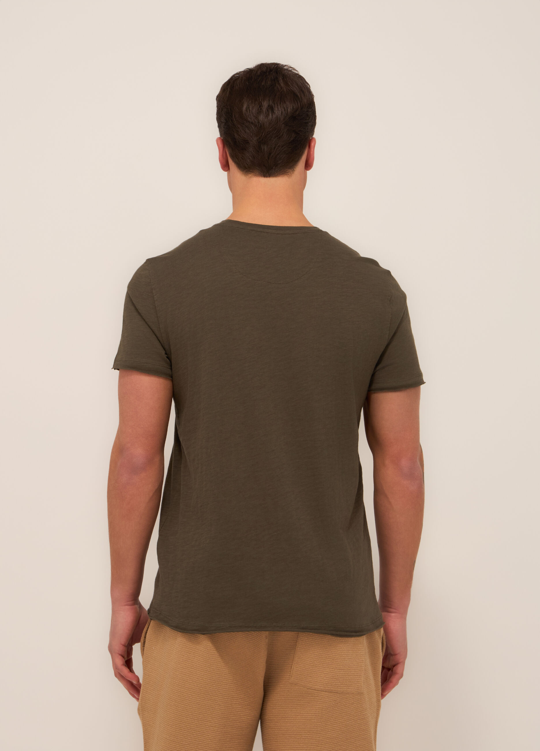 T-shirt in jersey di cotone mélange uomo_1