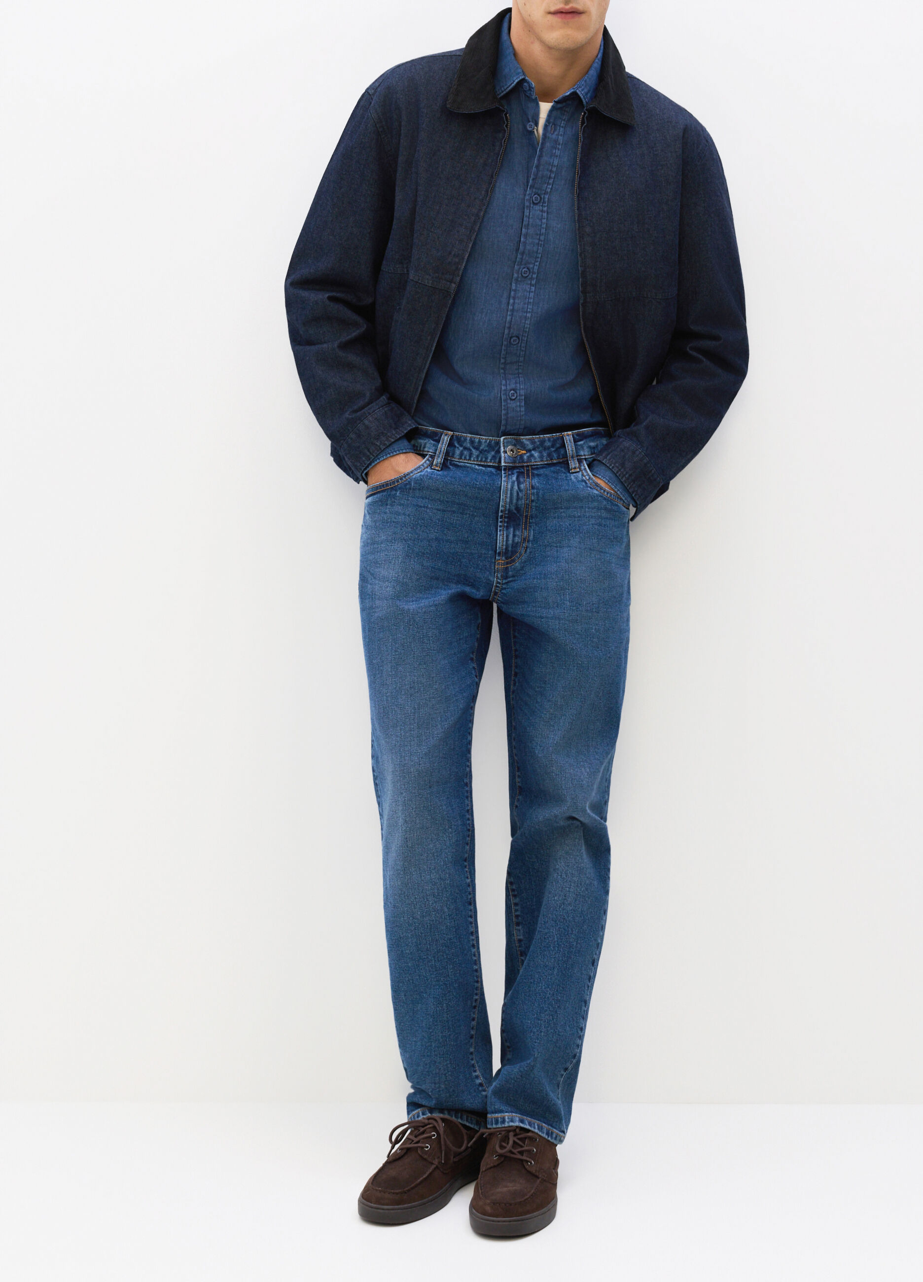 Jeans regular fit in denim stretch uomo_3