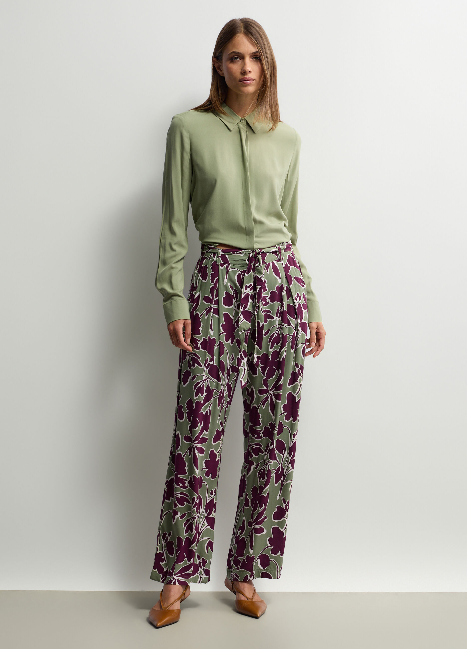 Pantaloni Wide Leg in pura viscosa donna_0