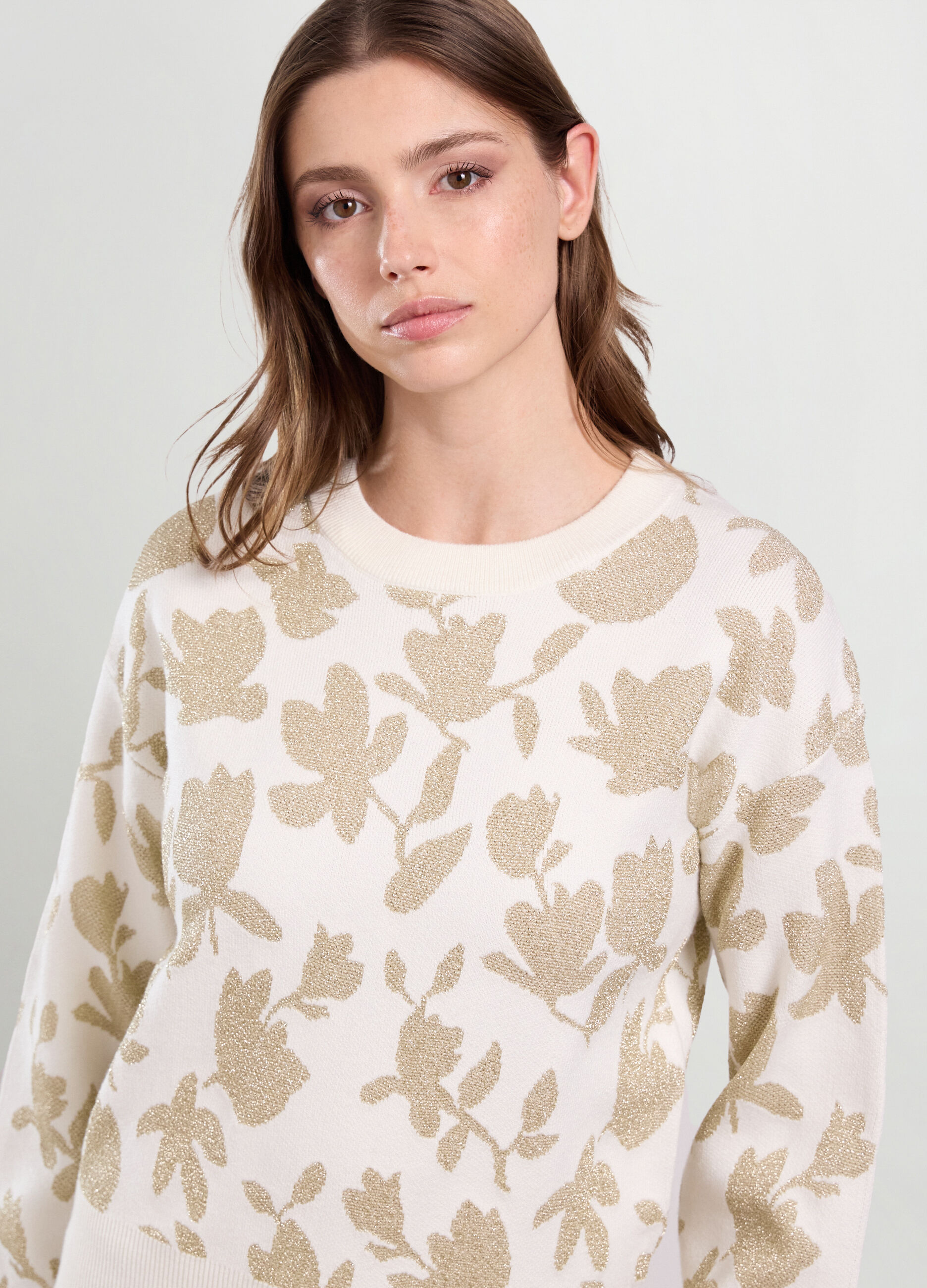 Tricot misto viscosa e lurex donna_2