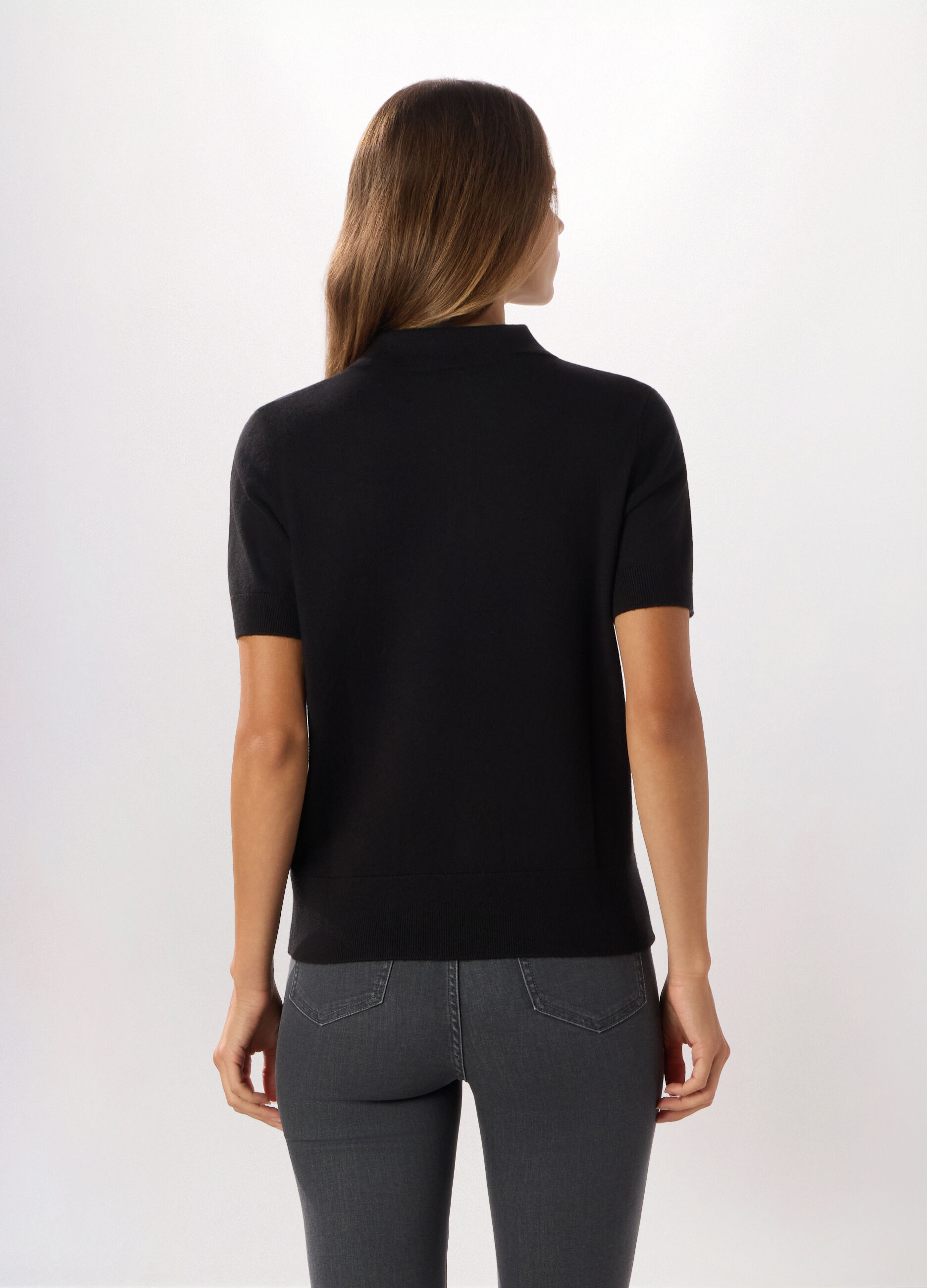 Polo tricot misto viscosa donna_1