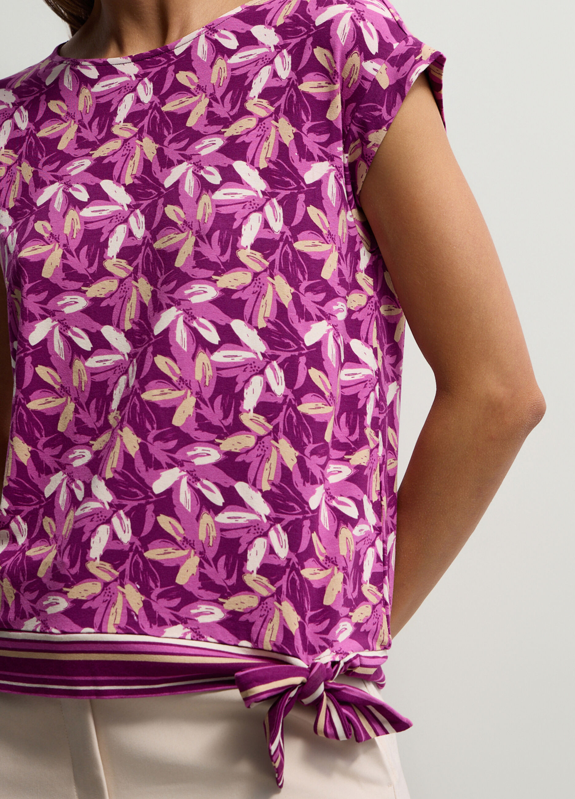 T-shirt girocollo stretch donna_2