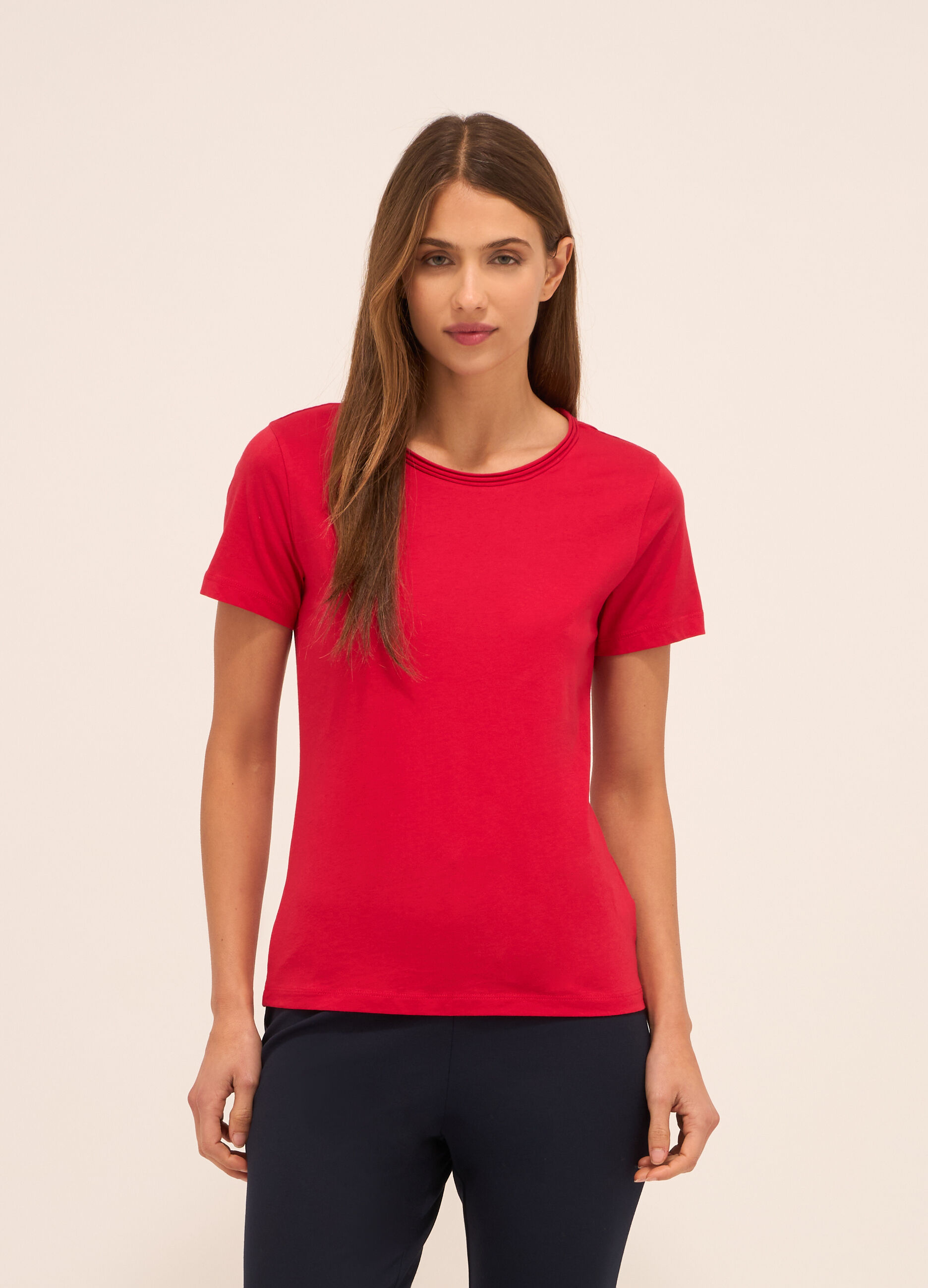 T-shirt in puro cotone donna_0