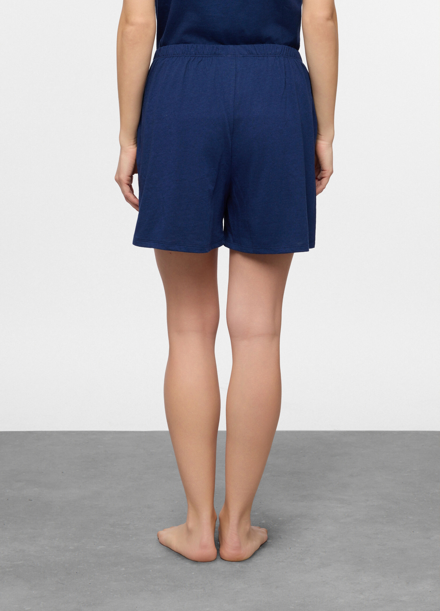 Shorts pigiama misto lino donna_1