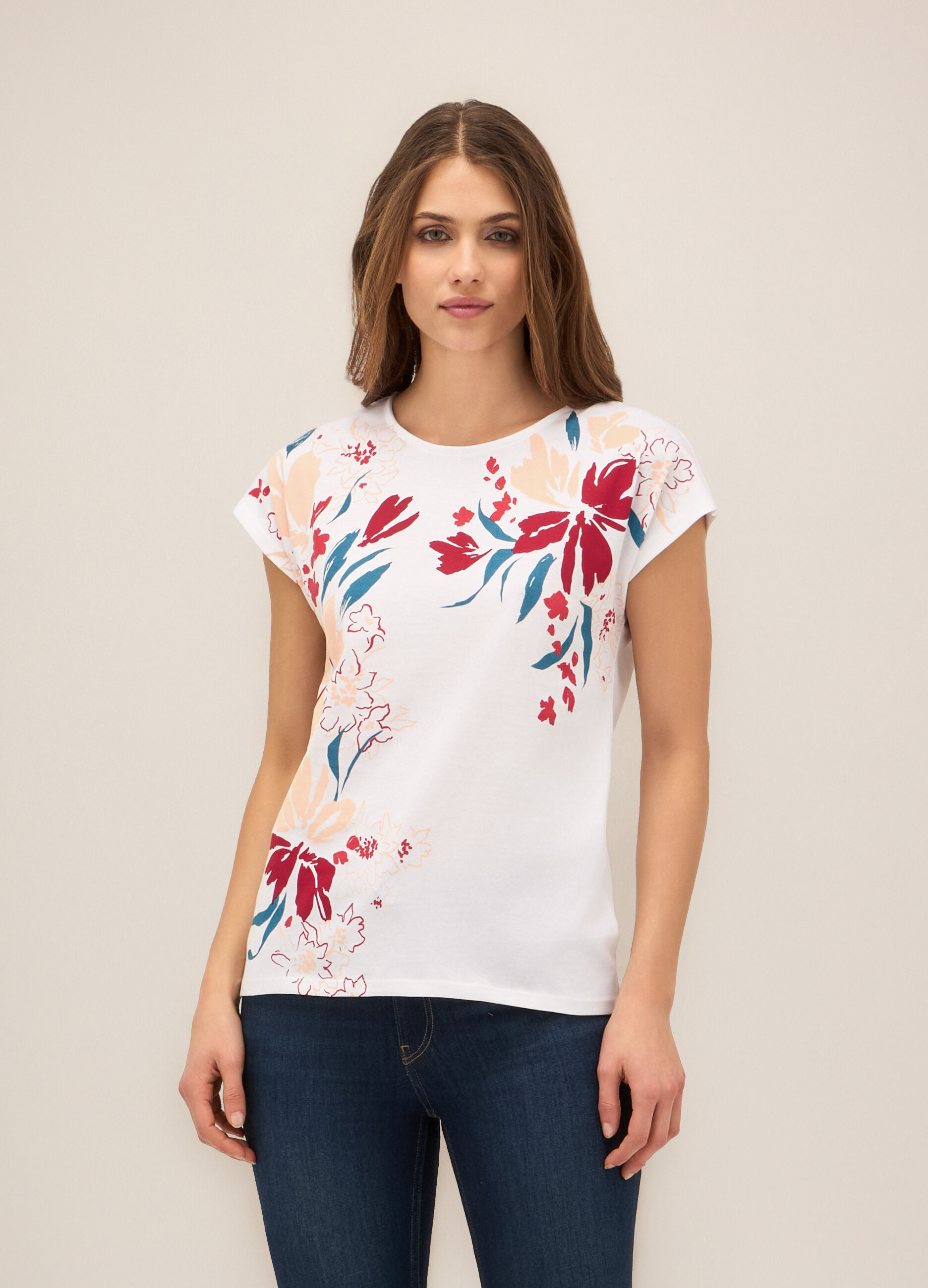 T-shirt in puro cotone donna_0