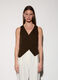 Gilet incrociato in maglia donna_1