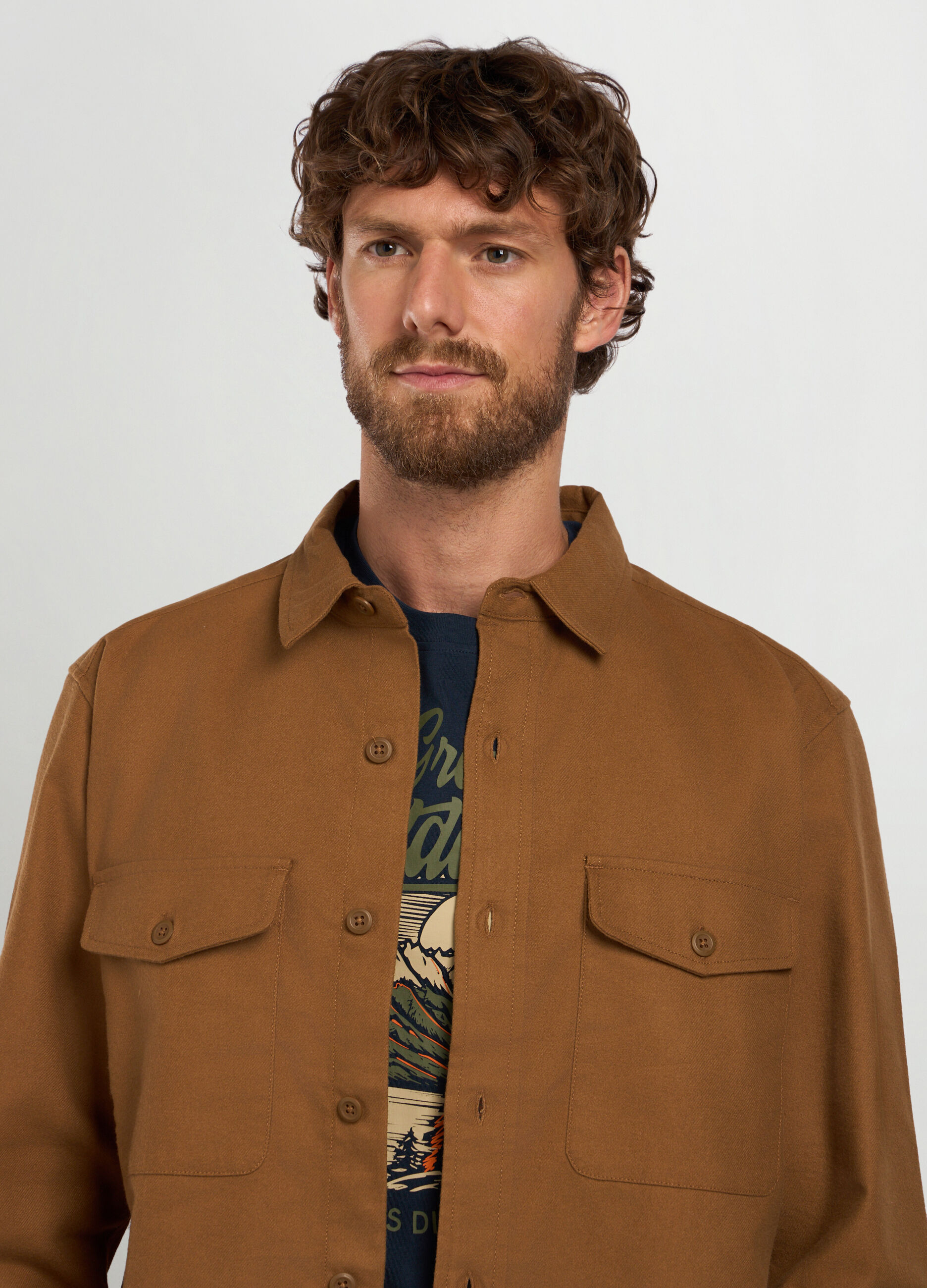 Overshirt in flanella uomo_2