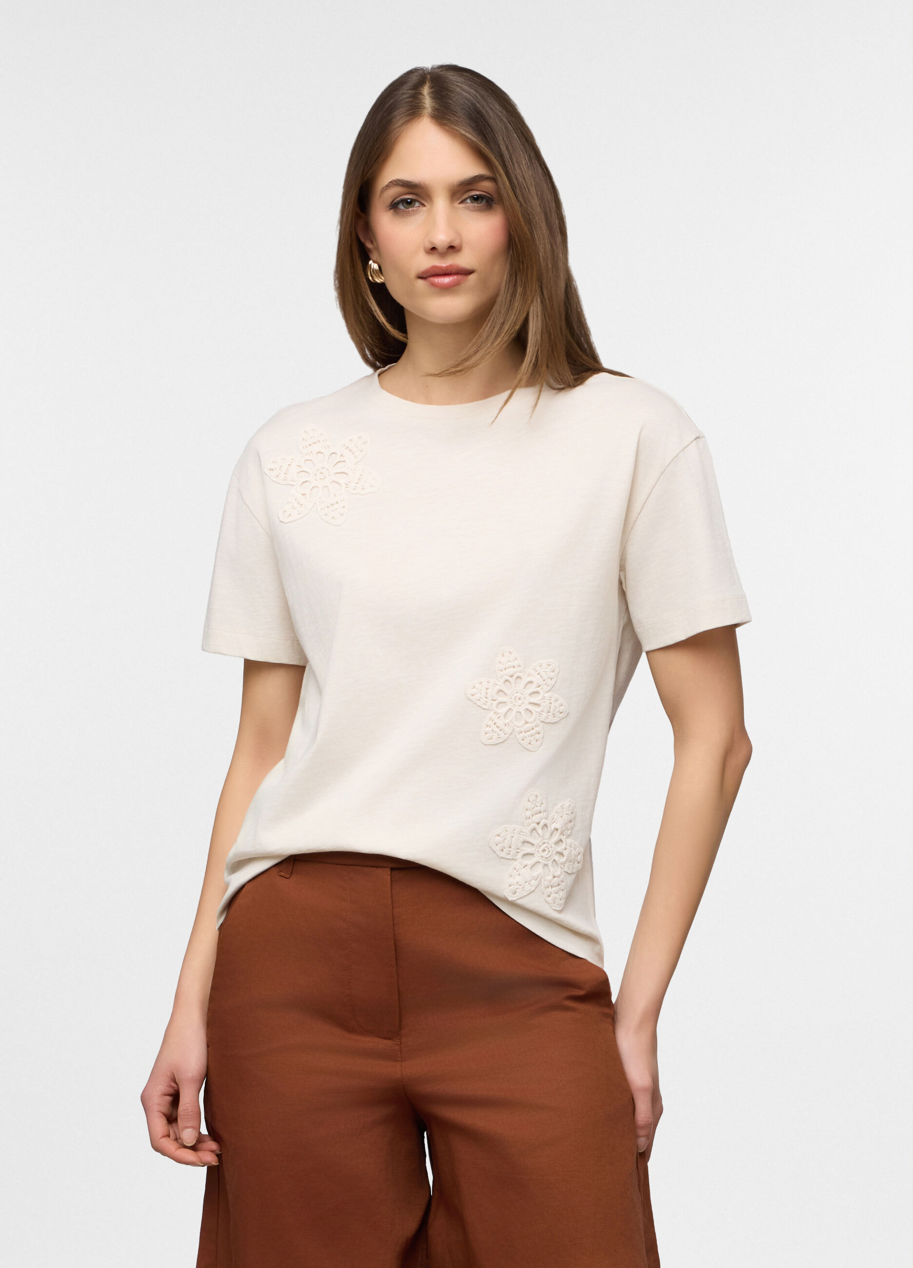 T-shirt girocollo donna_0