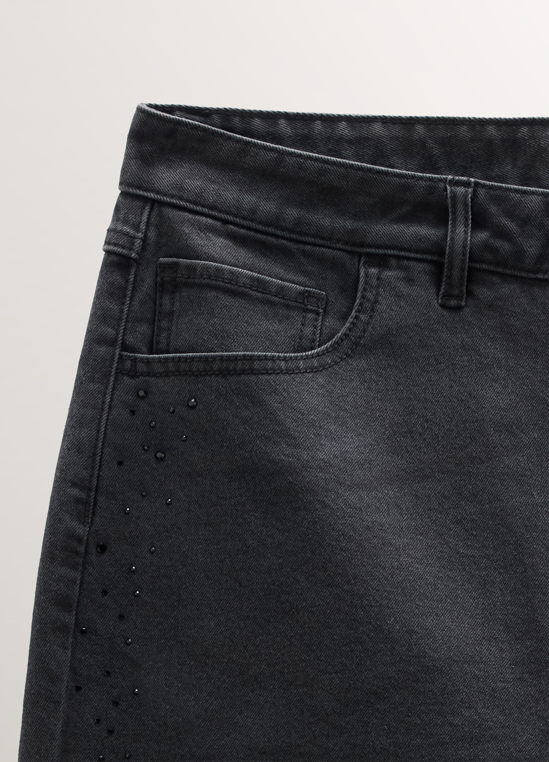 Pantaloni Fit Regular in denim di puro cotone donna curvy_2