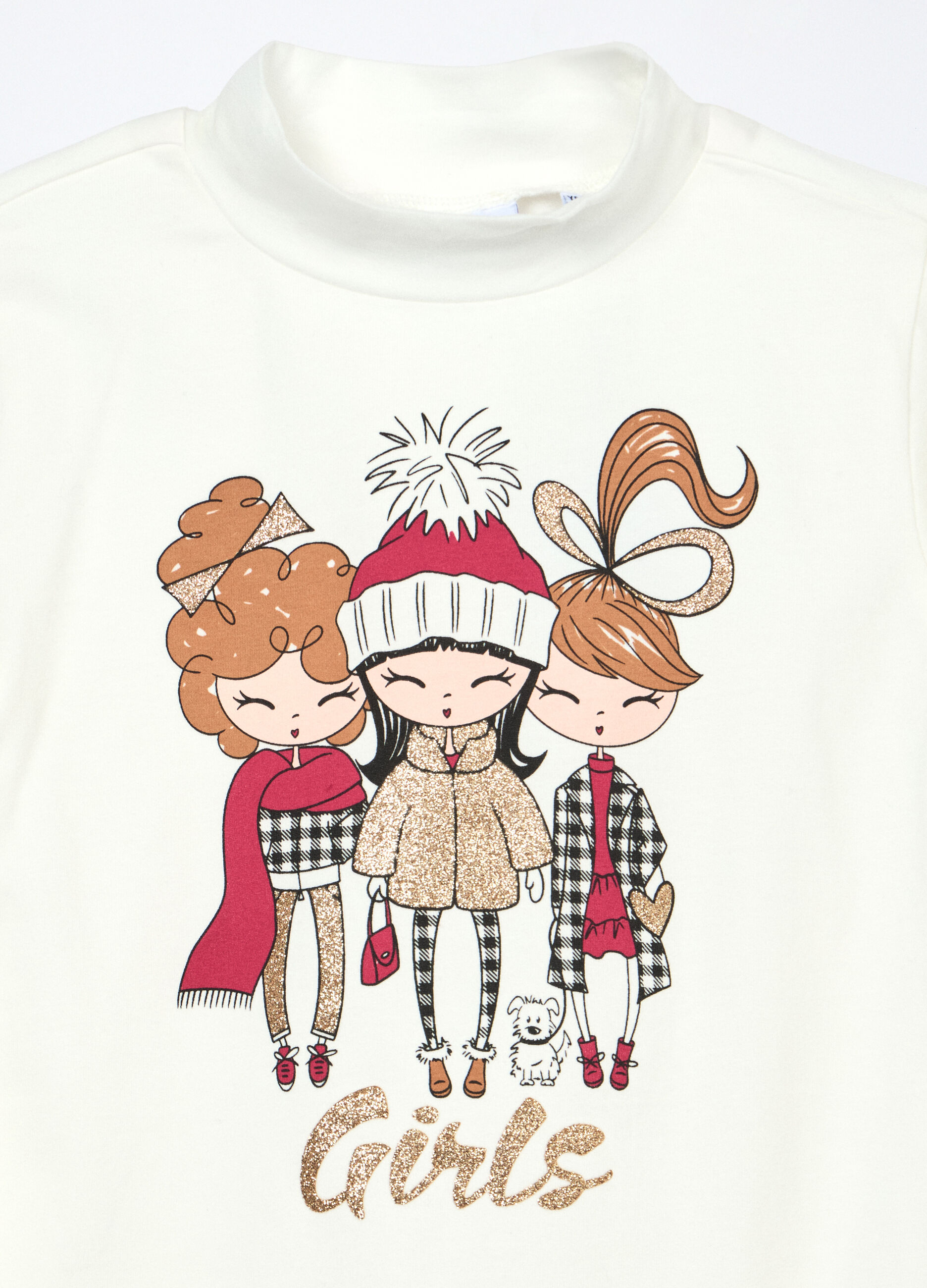 Lupetto in jersey di cotone stretch bambina_2