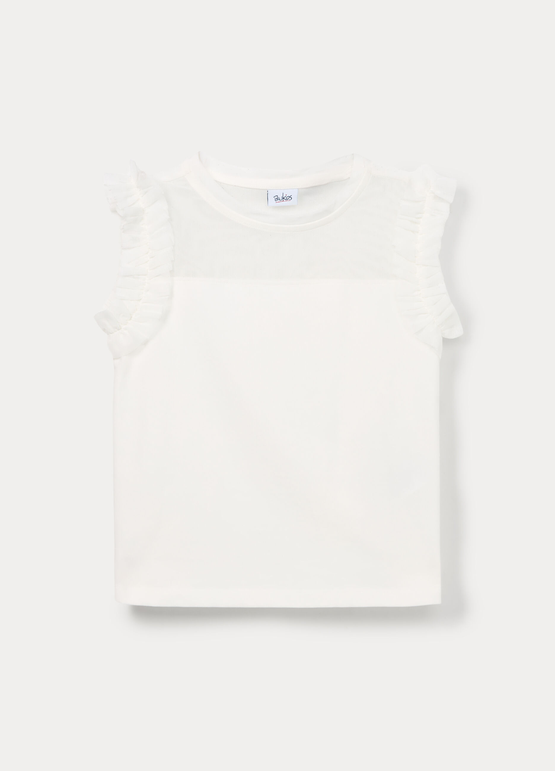 T-shirt in jersey di cotone stretch ragazza_0