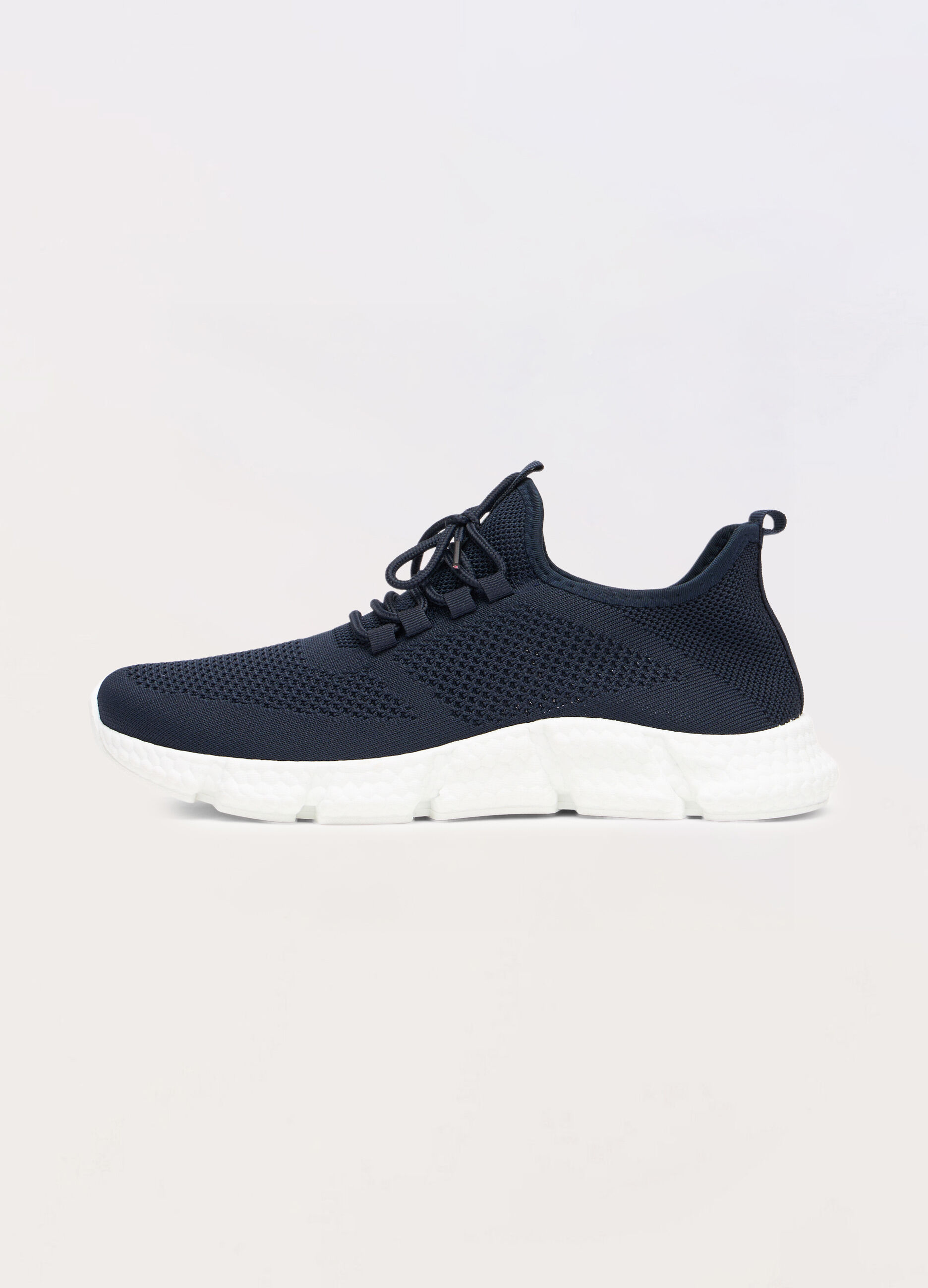 Sneaker con lacci in maglia uomo_0