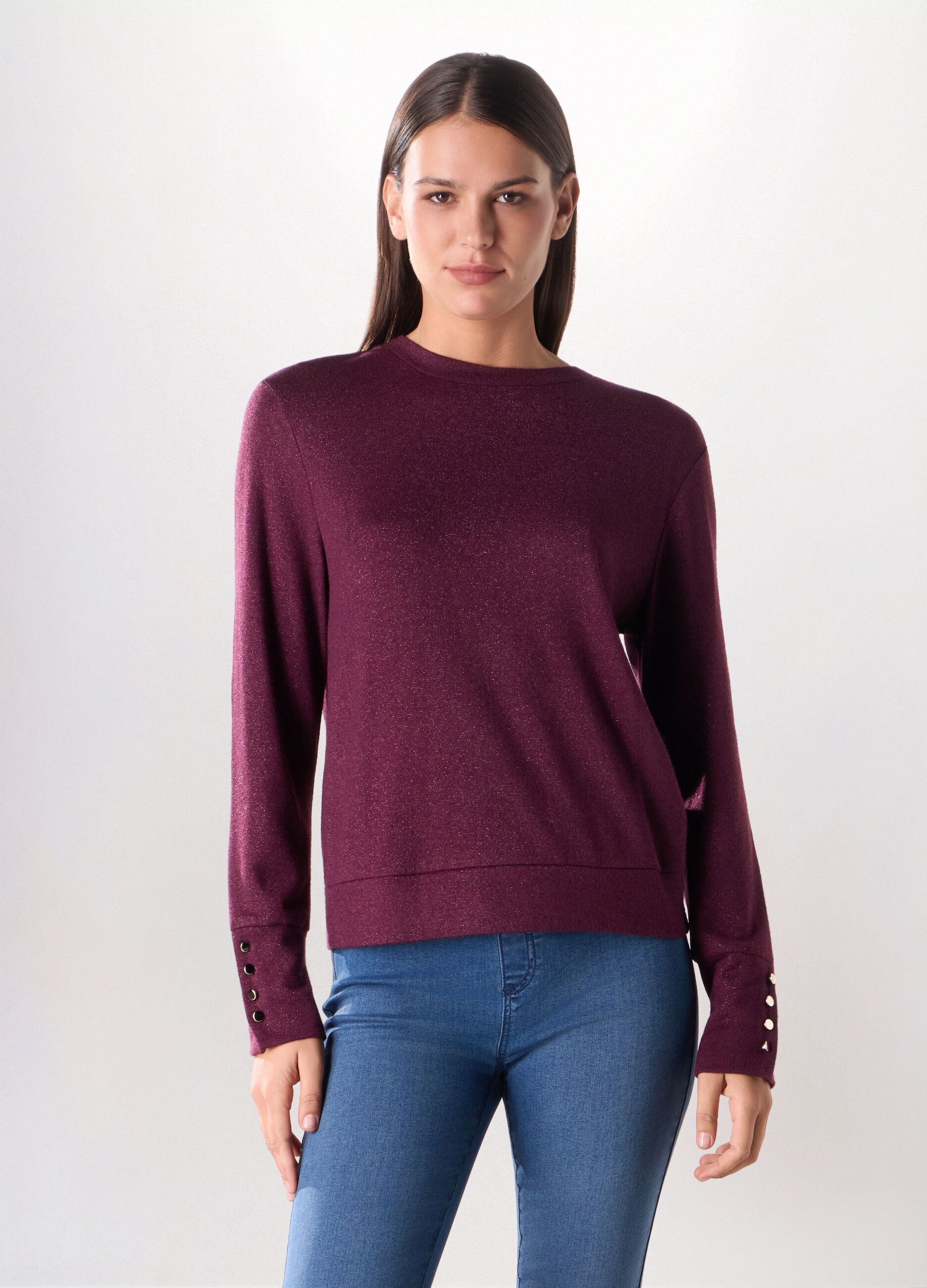 Girocollo tricot misto viscosa donna_0
