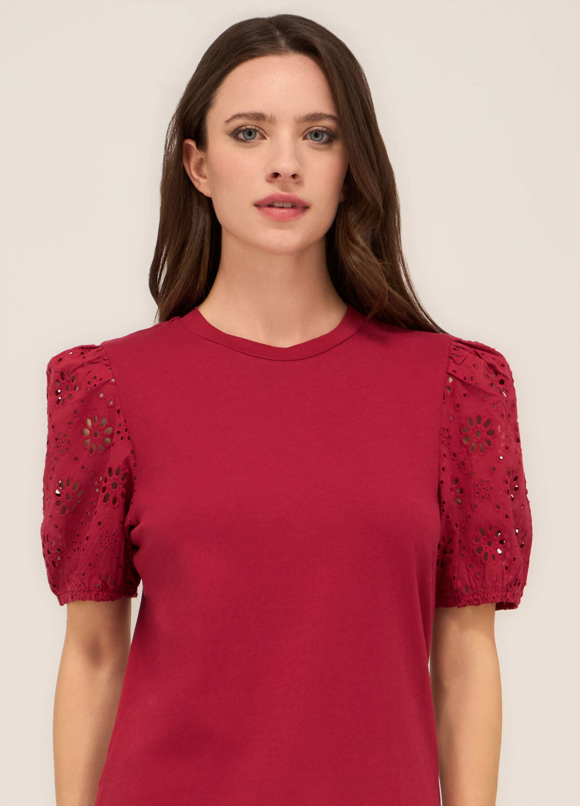 T-shirt in jersey di puro cotone donna_1