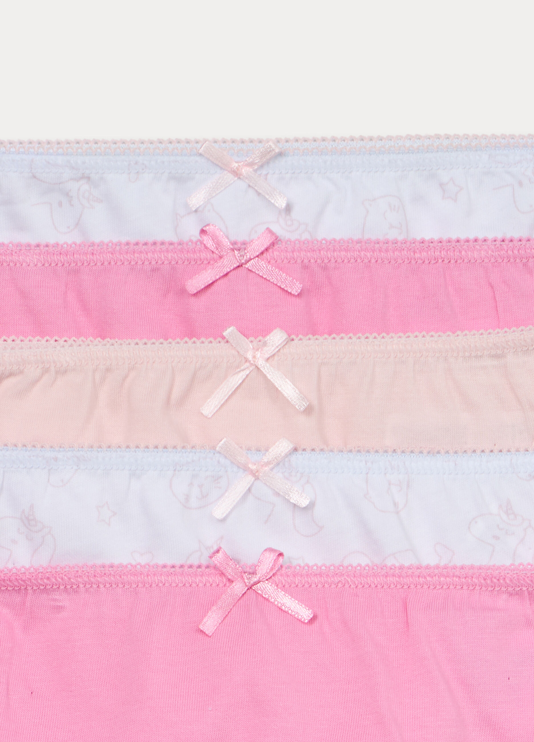 Pack 5 slip in jersey di puro cotone bambina_3