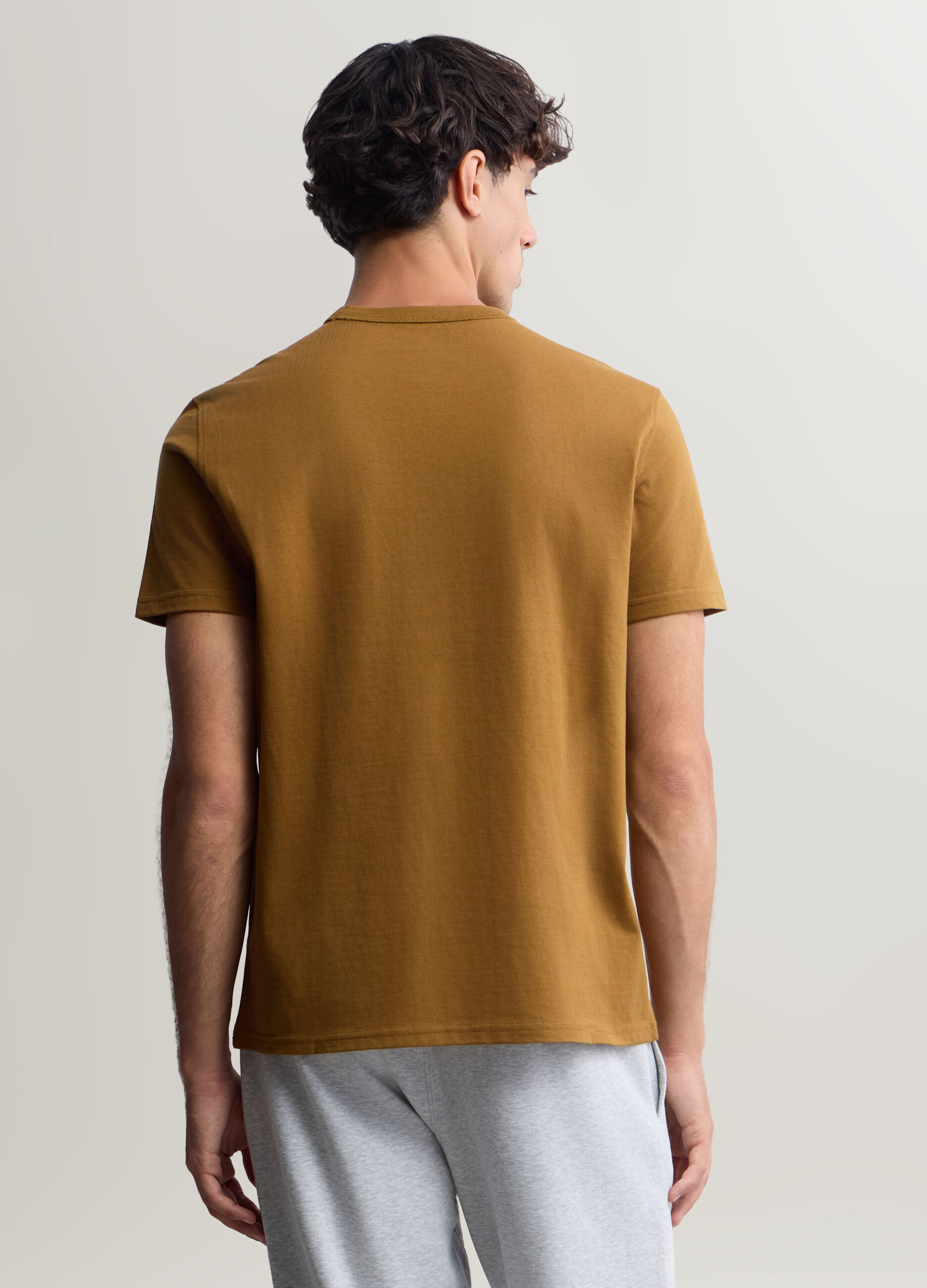 T-shirt girocollo in interlock di cotone uomo_1