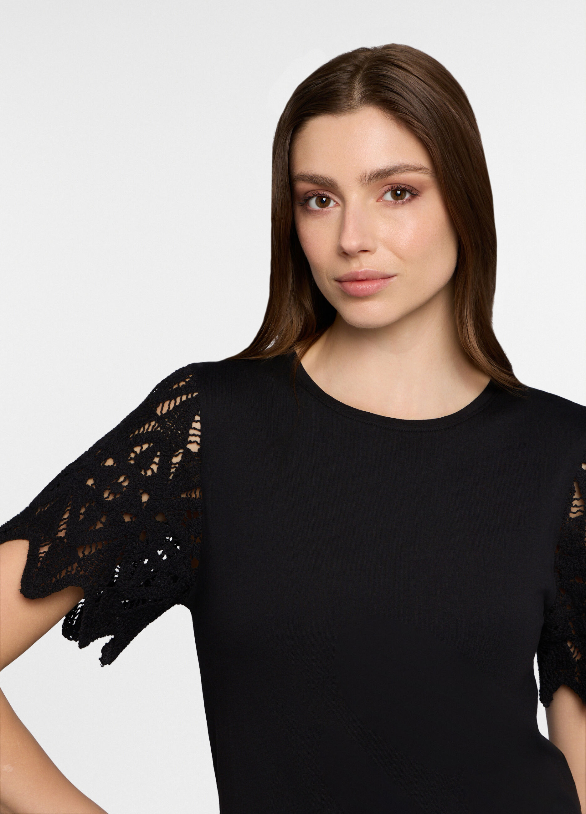 T-shirt girocollo donna _2