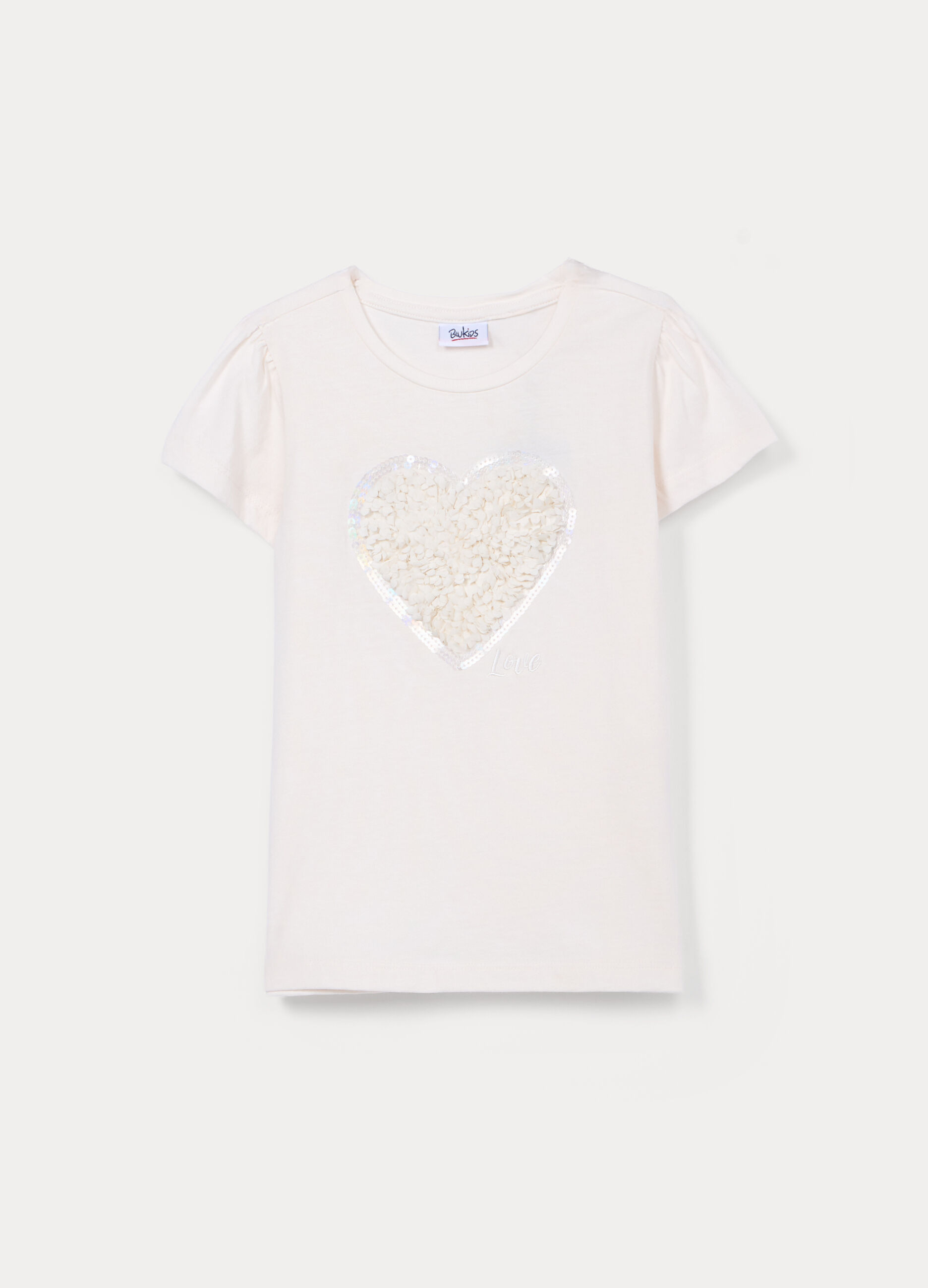 T-shirt girocollo in jersey di puro cotone bambina_0