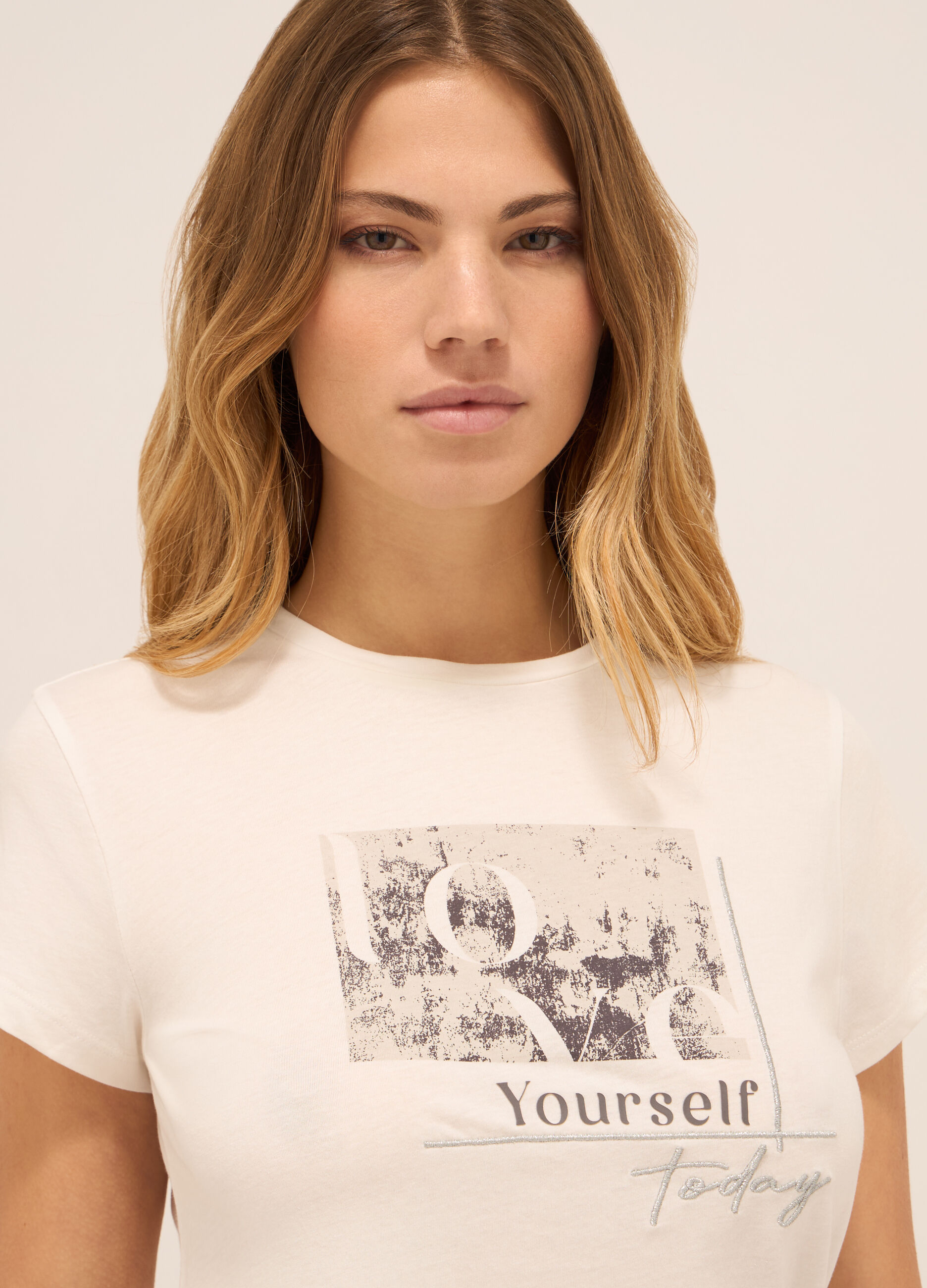 T-shirt in puro cotone donna_2
