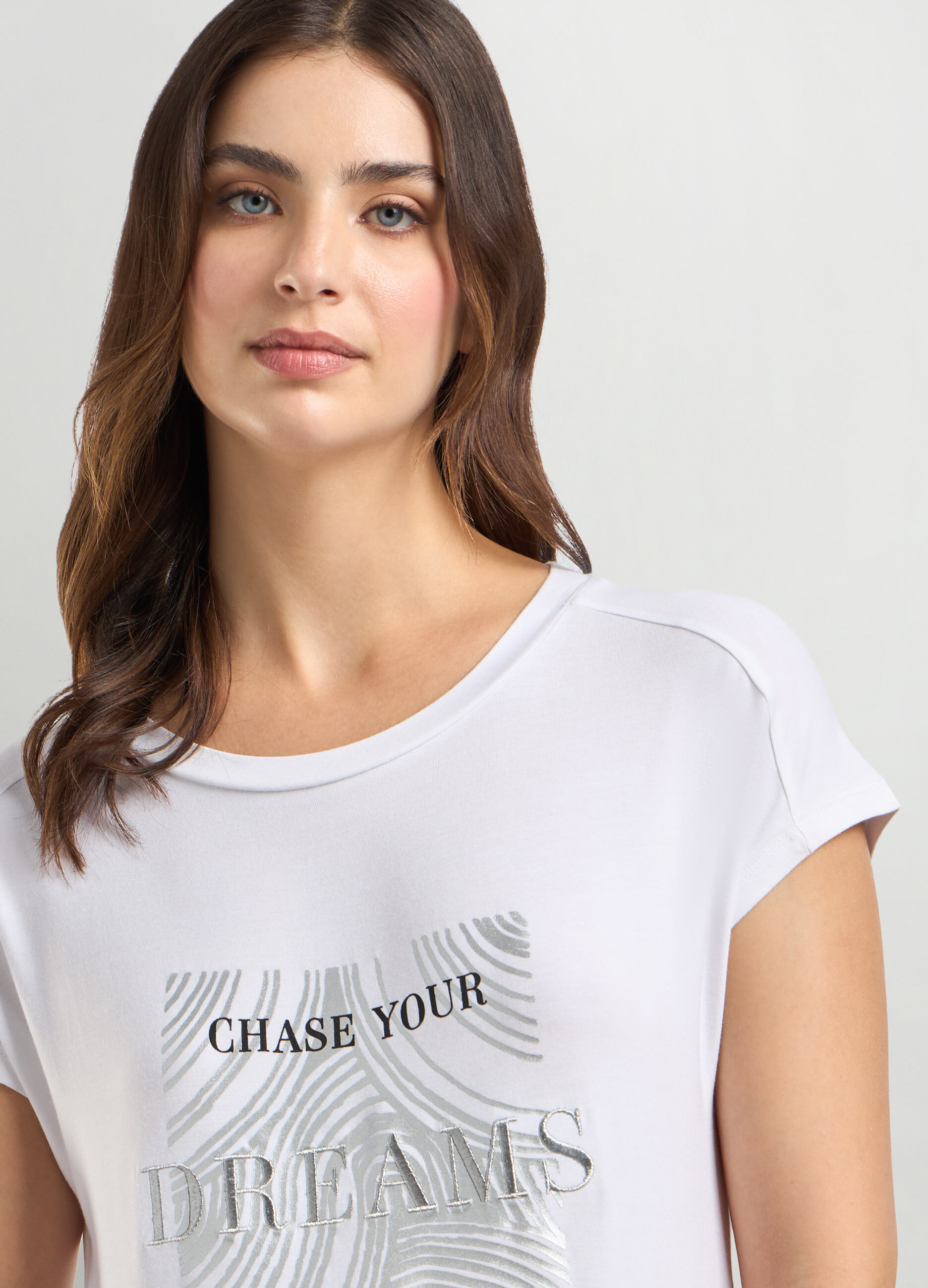 T-shirt in viscosa stretch donna_2