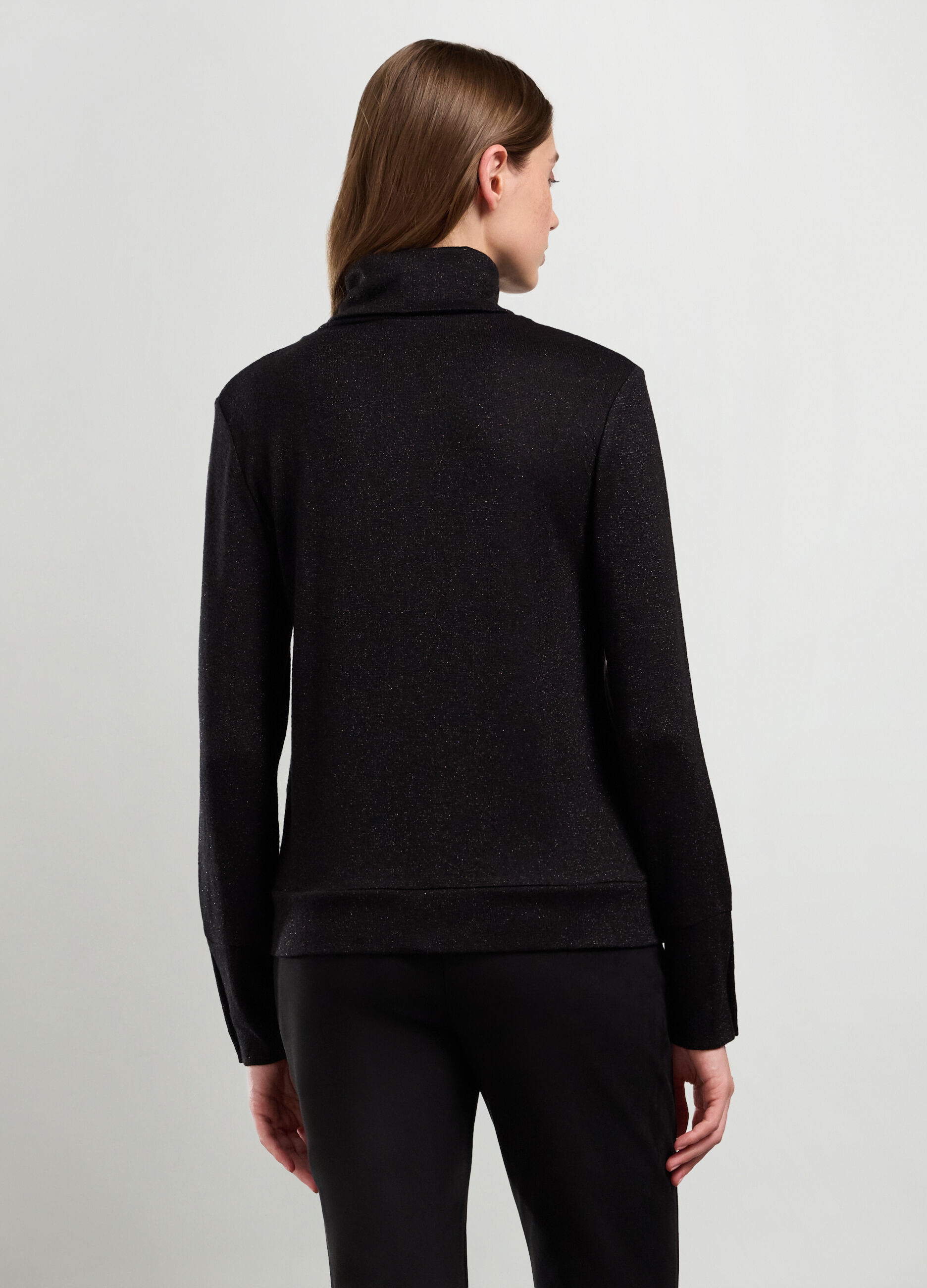 T-shirt in misto viscosa con filo lurex donna_1