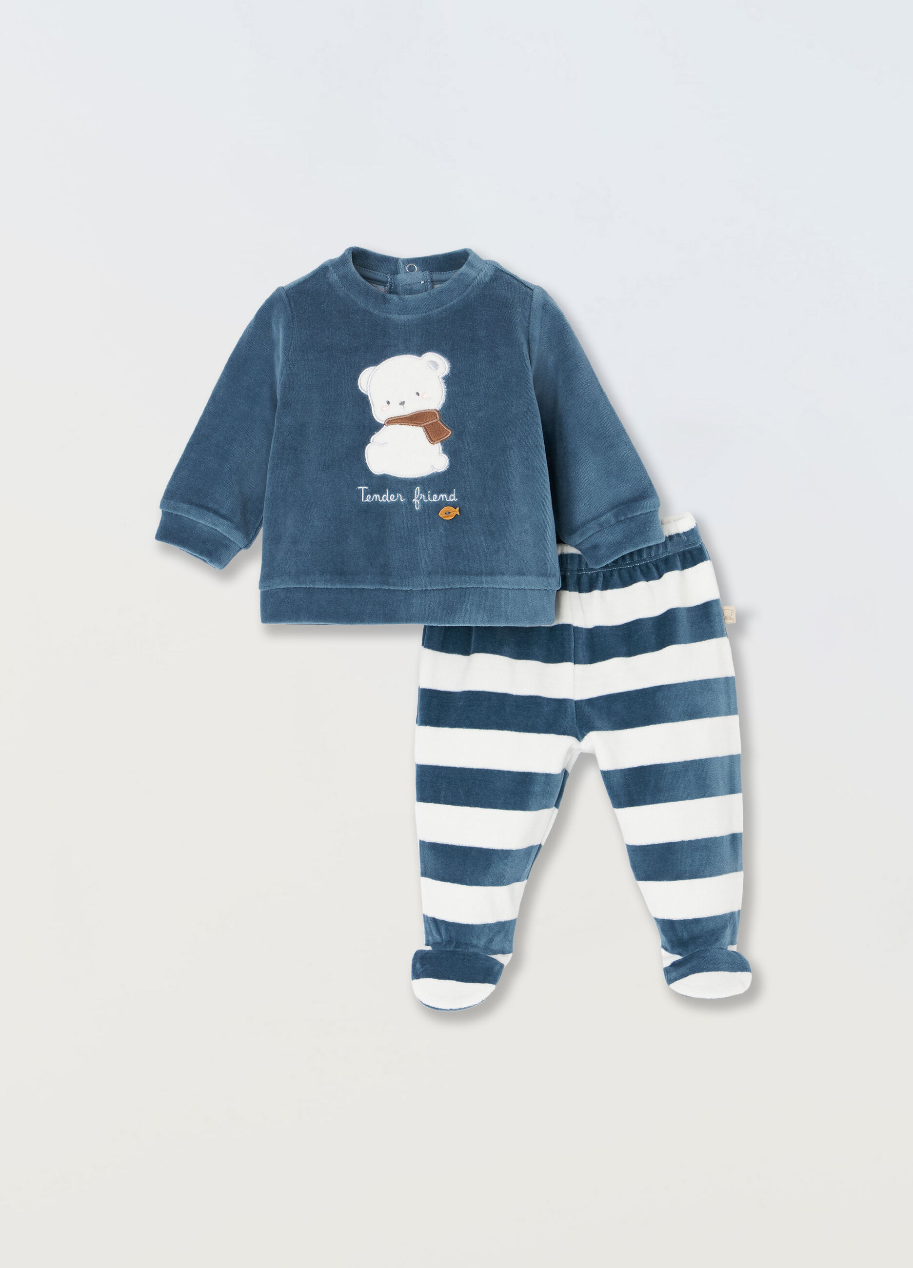 Set velour misto cotone neonato_0