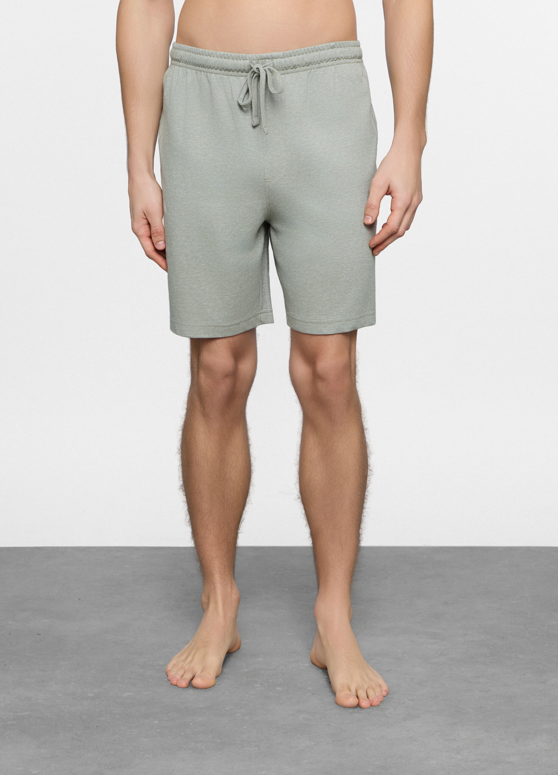 Bermuda pigiama in piquet di cotone uomo_2