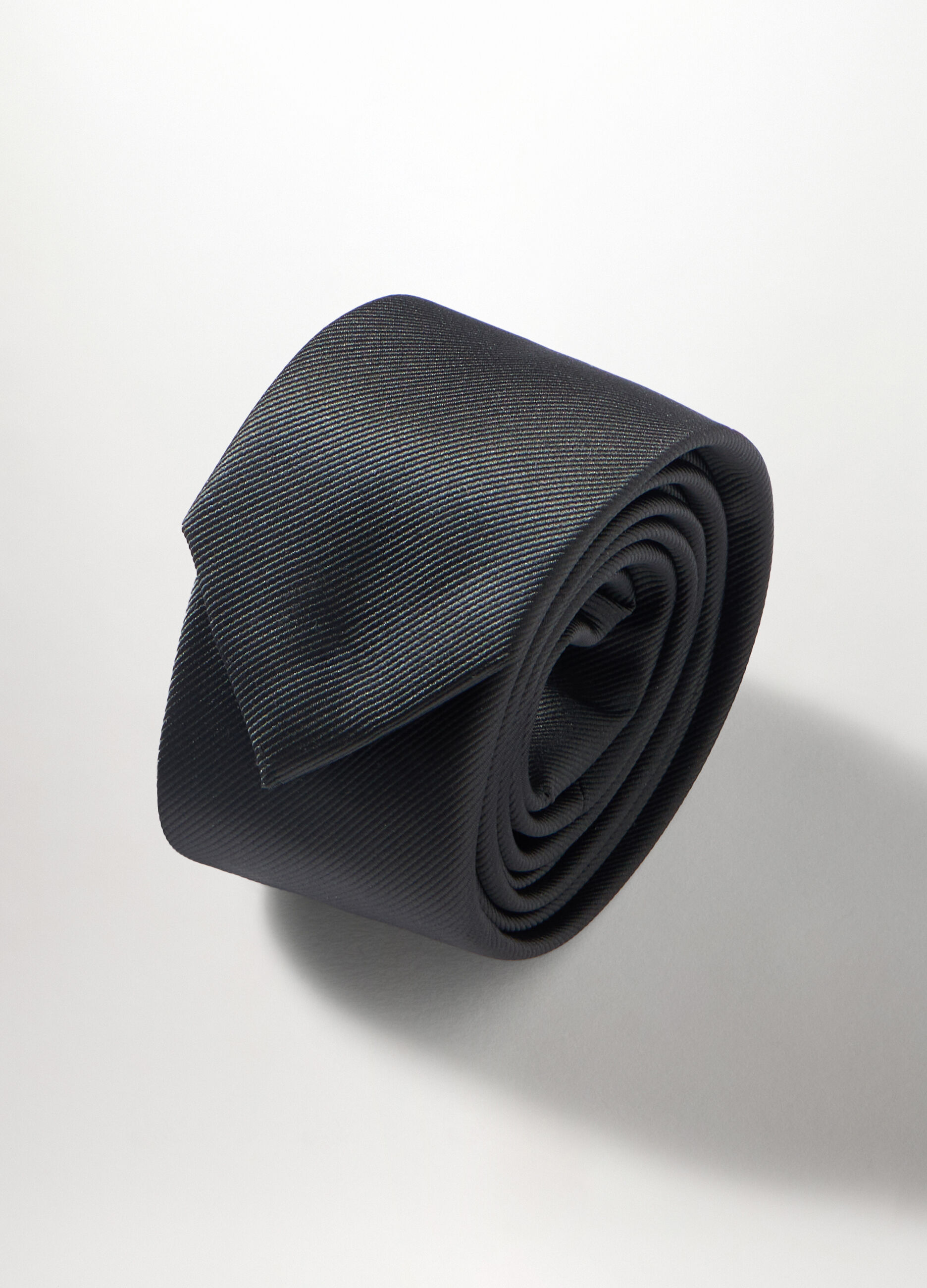 Cravatta slim effetto twill uomo_1