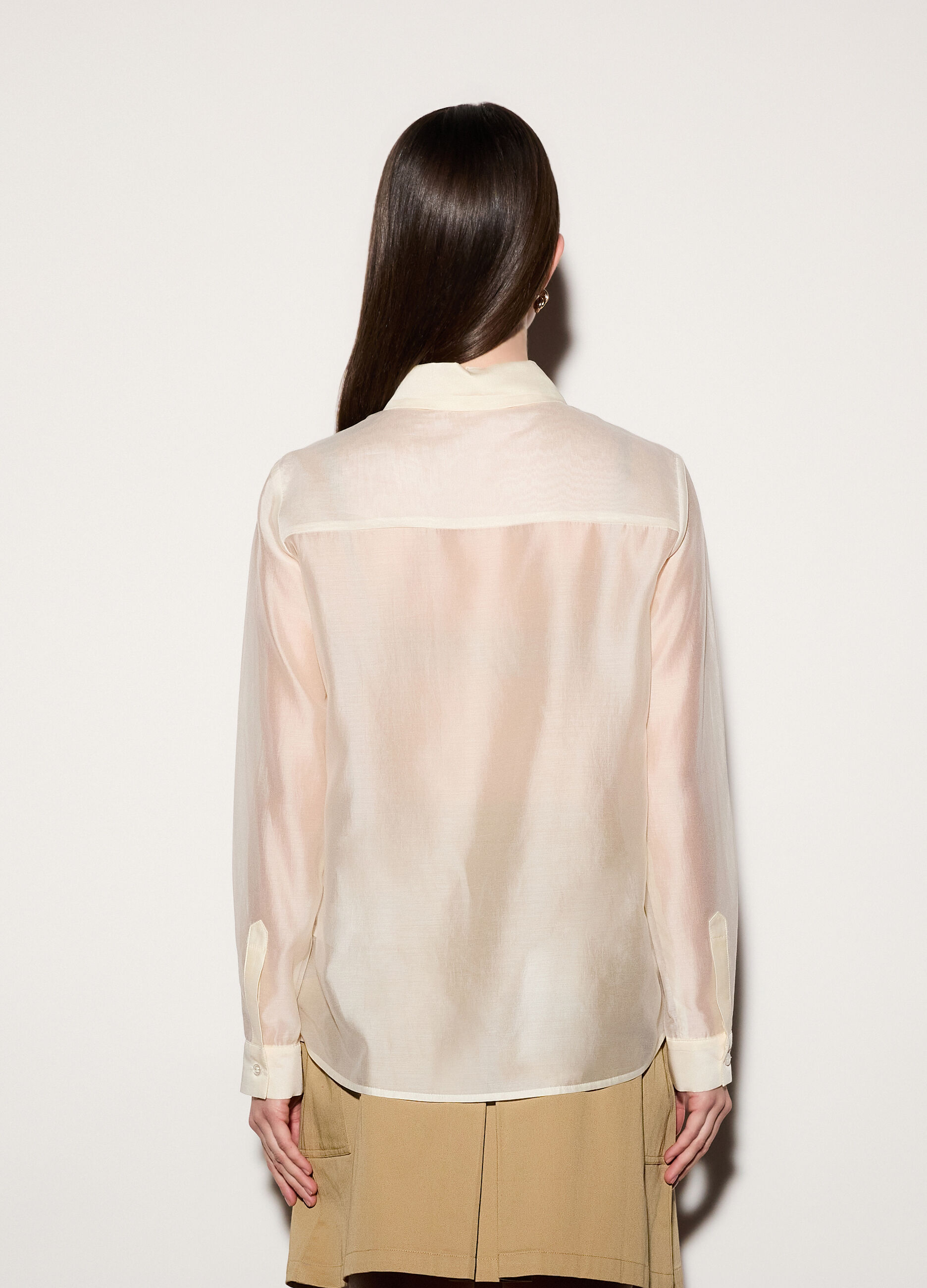 Camicia over fit con collo alla francese donna_2