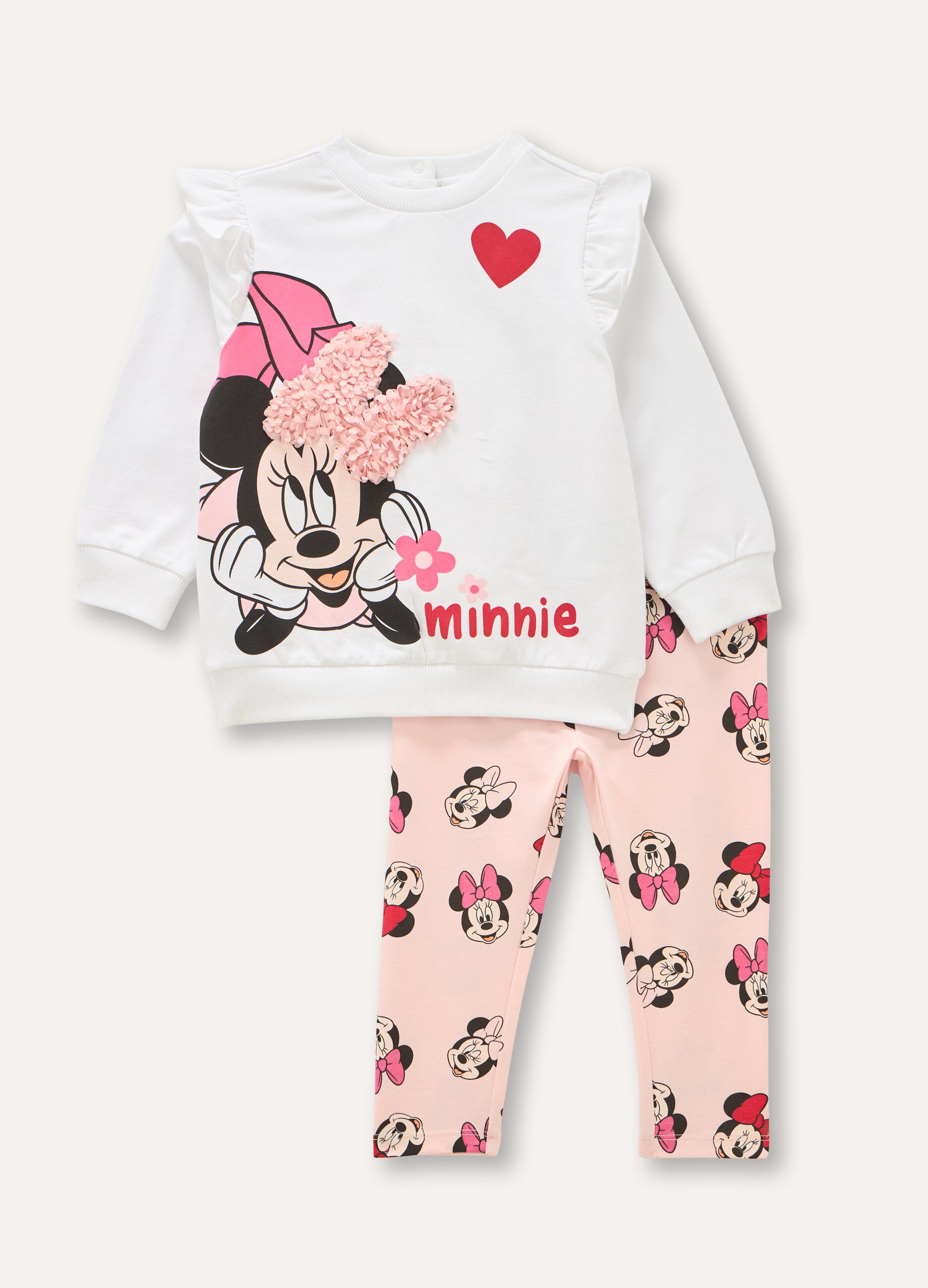 Jogging set in cotone stretch con applicazioni neonata_0