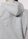 Felpa full zip con cappuccio in misto cotone donna_3