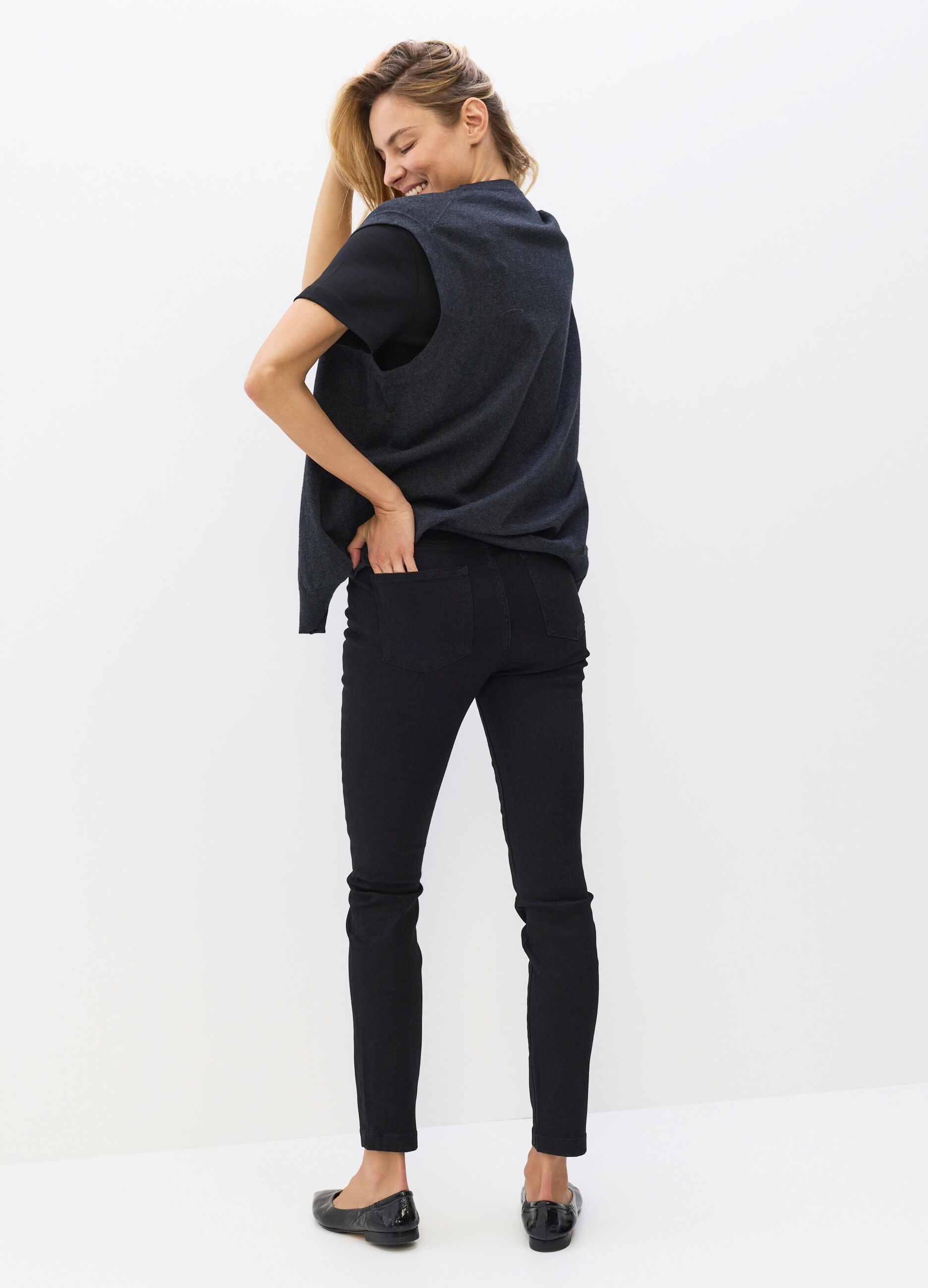 Jeggings Skinny Fit in denim stretch misto cotone donna_1