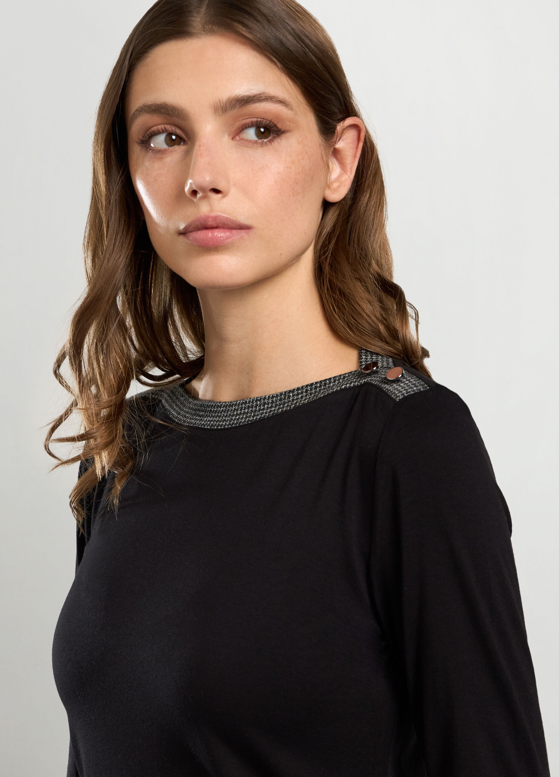 T-shirt in viscosa stretch donna_2