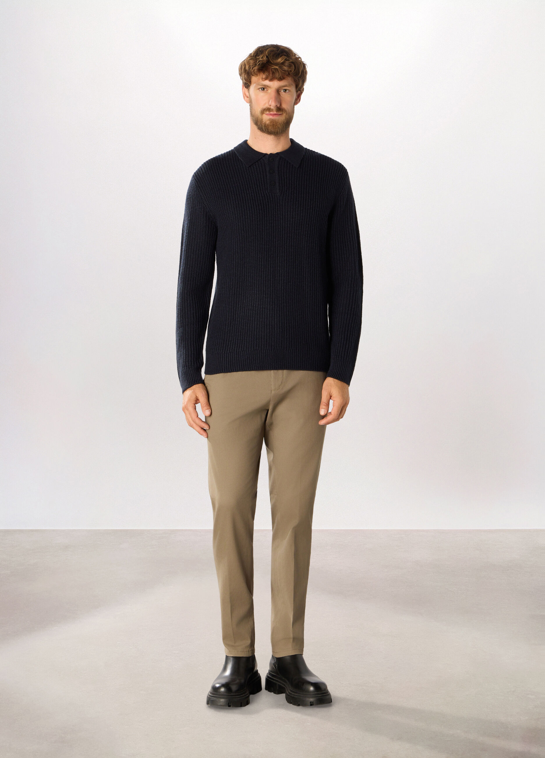 Pantaloni chino in misto cotone uomo_0