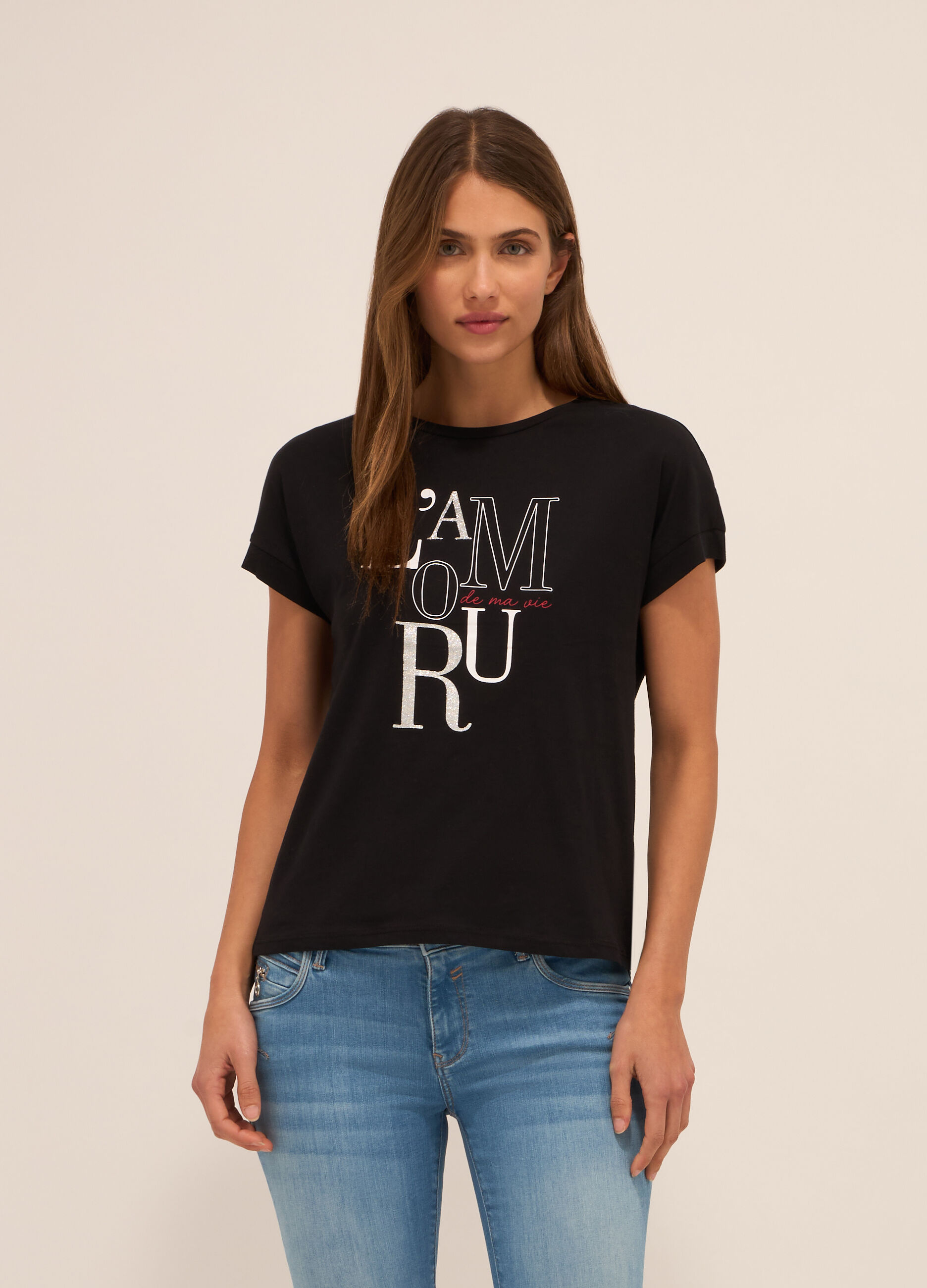 T-shirt in puro cotone donna_0