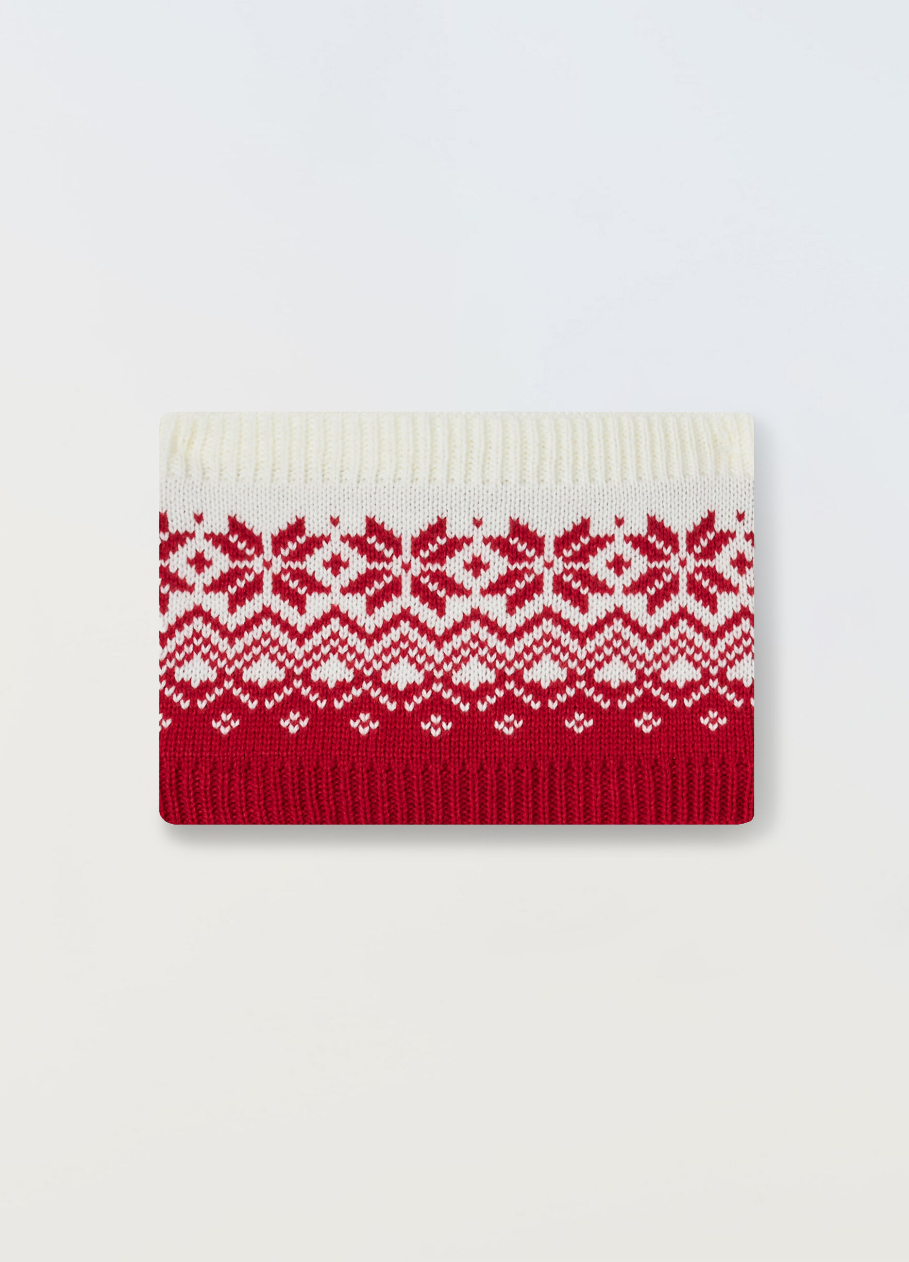Scaldacollo tricot con lavorazione jacquard _0