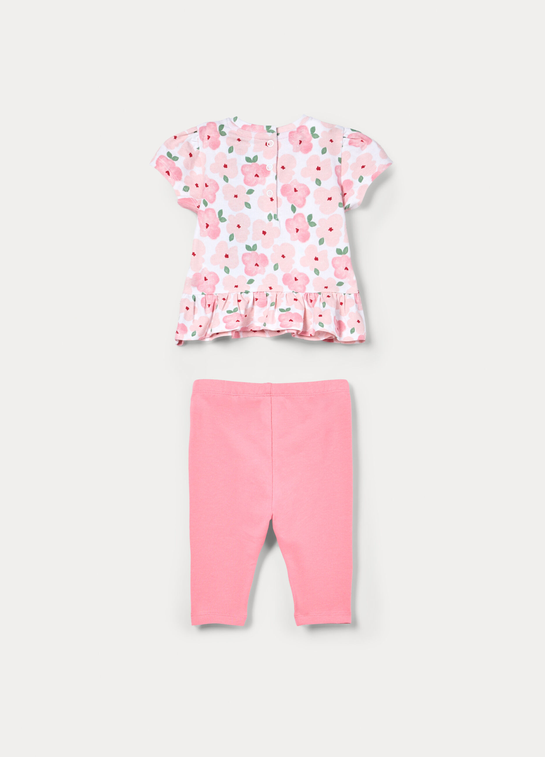 Jogging set in jersey di cotone stretch neonata_1