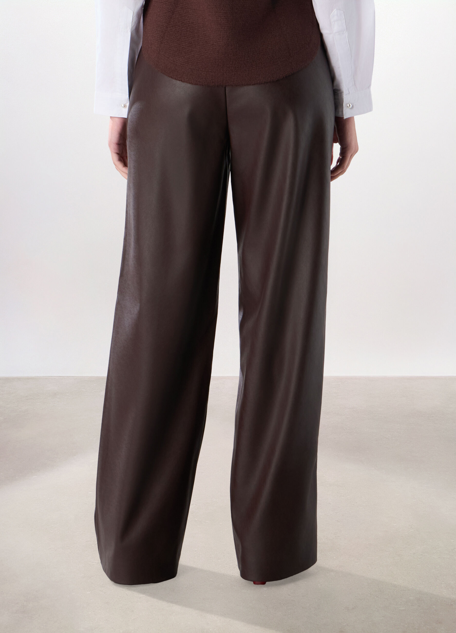 Pantaloni in eco pelle donna_1
