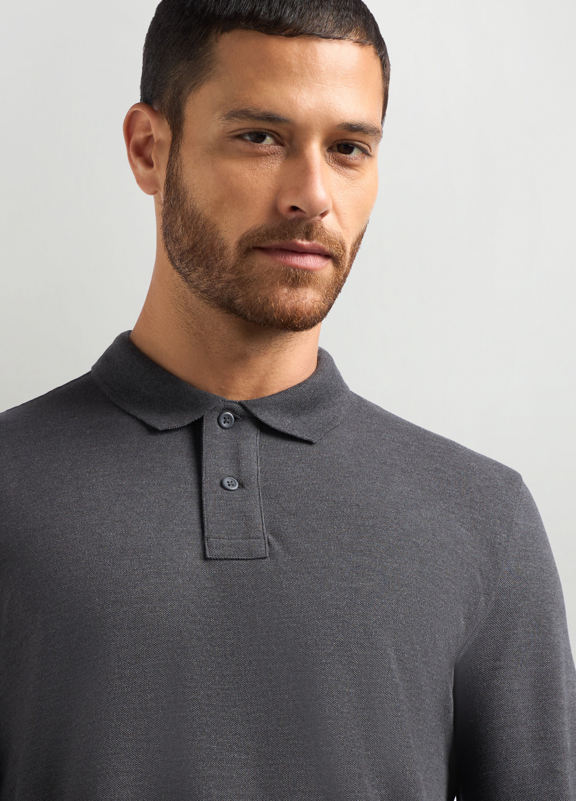 Polo in piquet misto cotone uomo_2