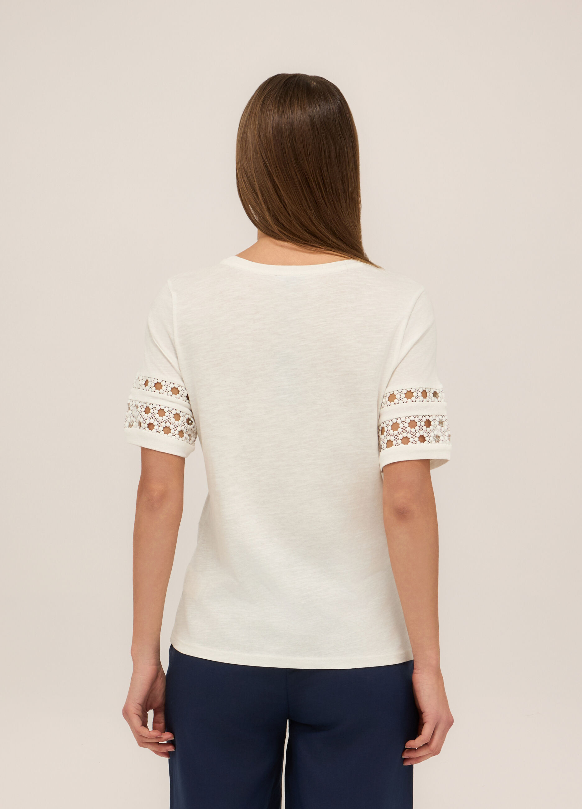 T-shirt in puro cotone slub donna_1