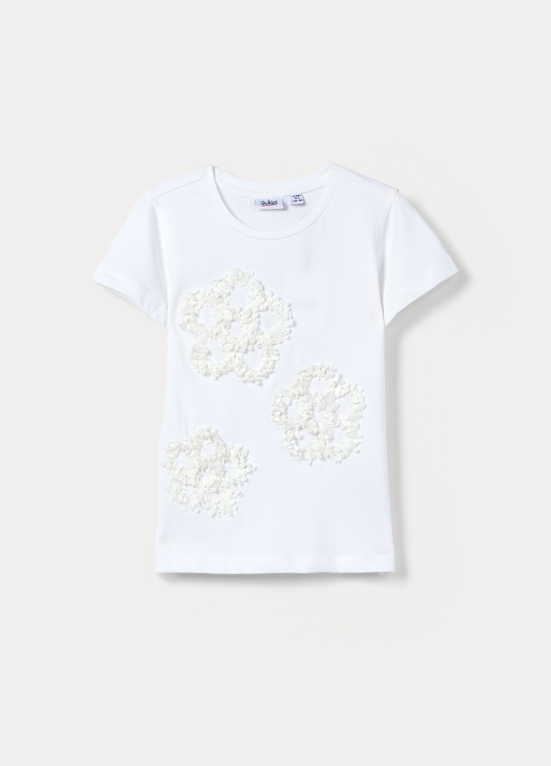 T-shirt in jersey di cotone stretch bambina_0