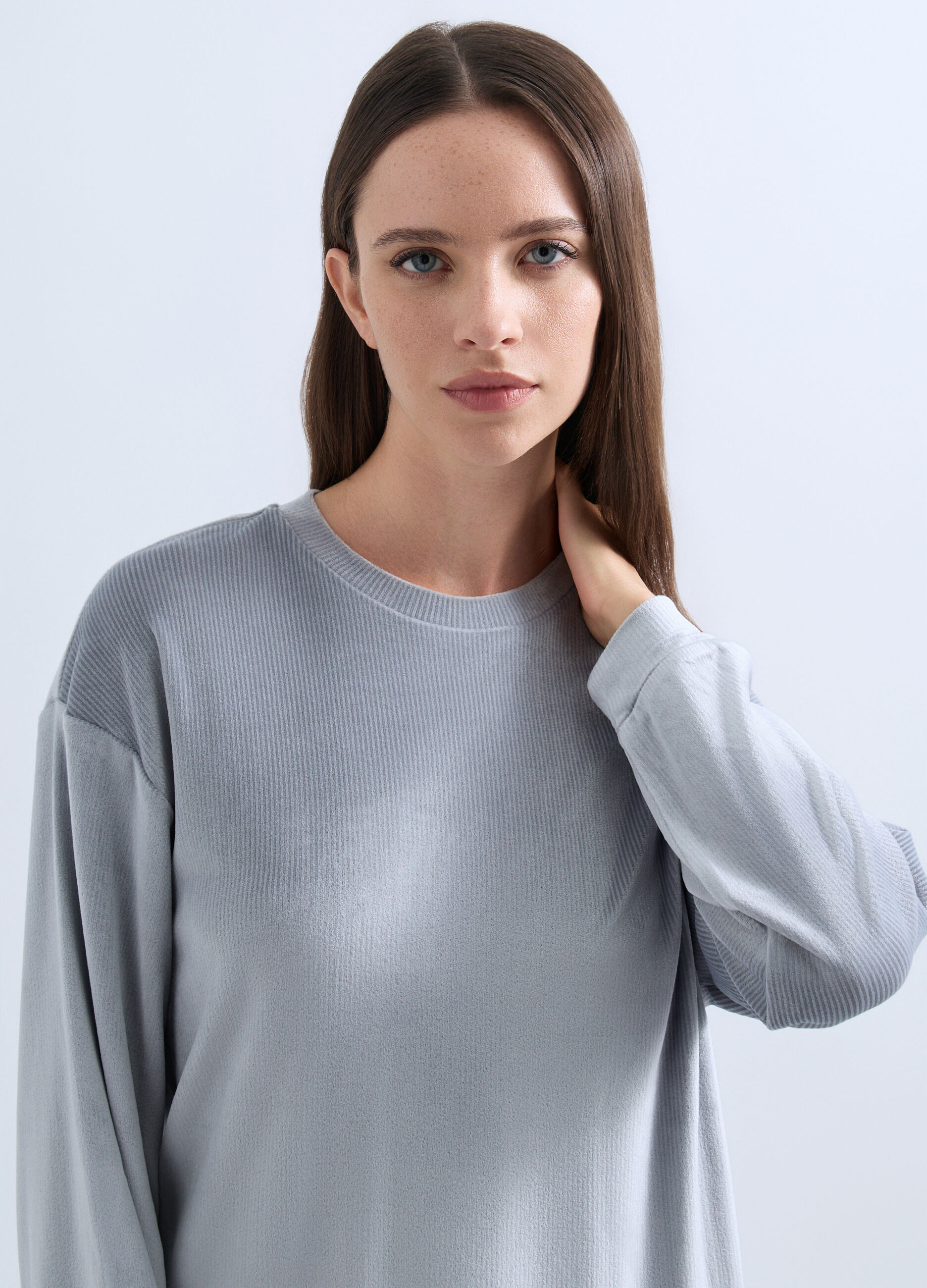 Top pigiama velour stretch donna_2