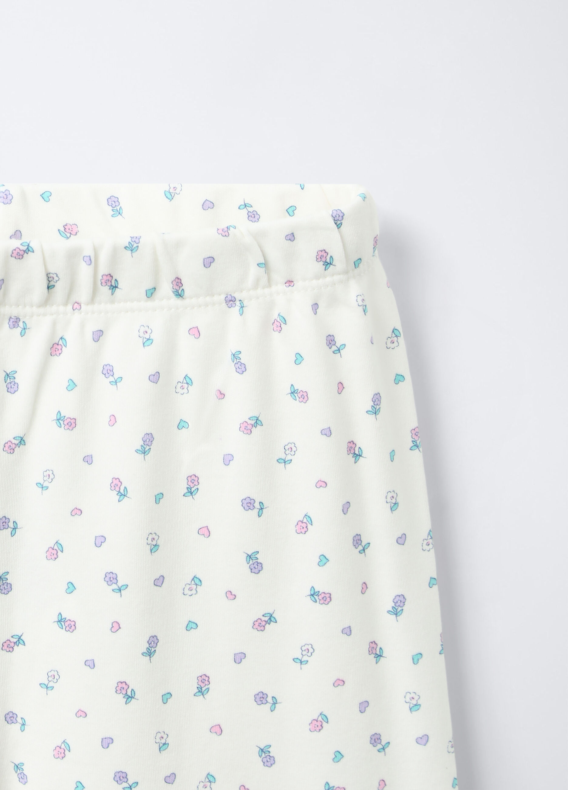 Set pigiama lungo in interlock di puro cotone bambina_3