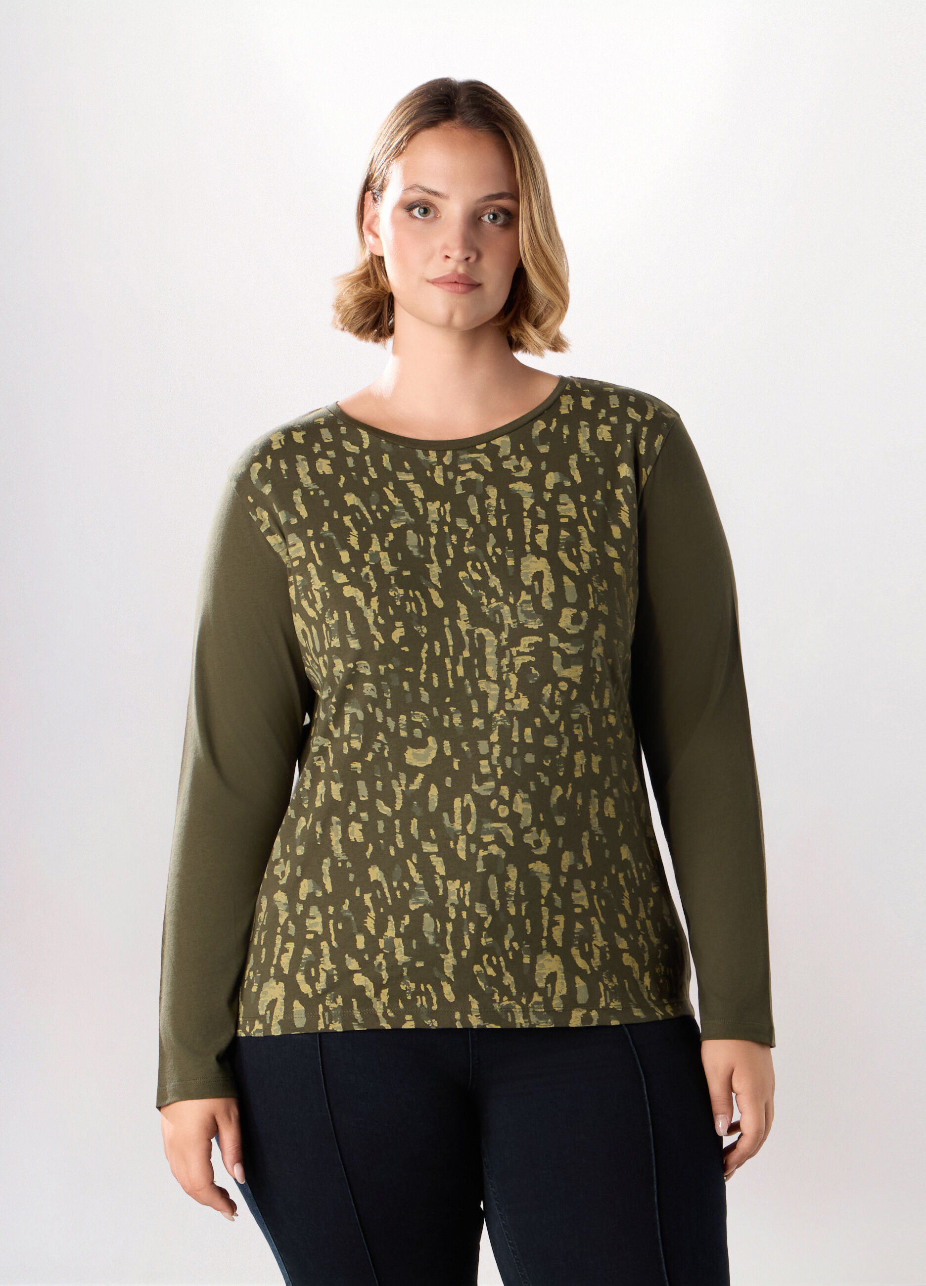 T-shirt in jersey di puro cotone donna curvy_0
